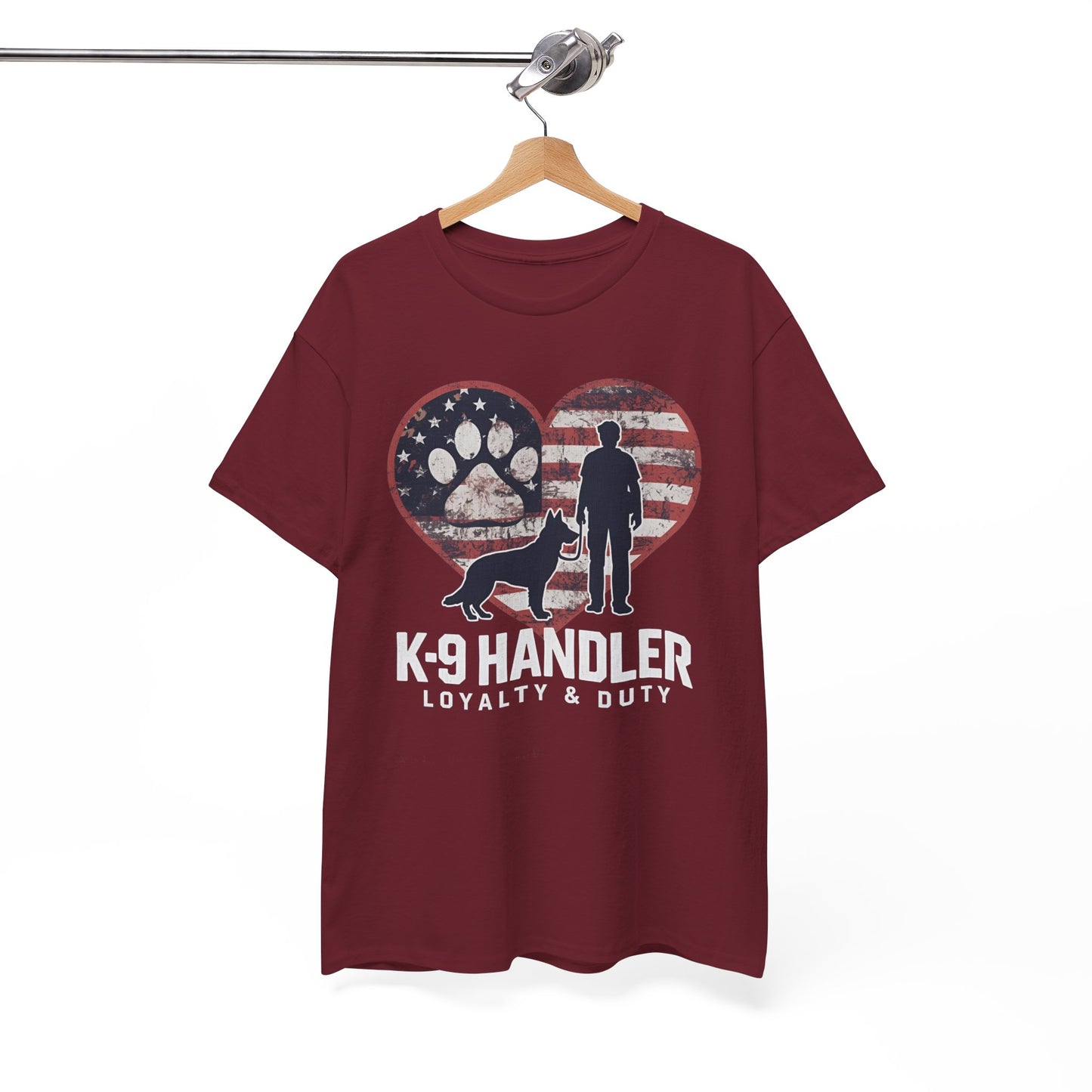 K-9 Handler Heart Tee | Loyalty & Duty T-Shirt | Dog Lover Gift, Police Support Shirt