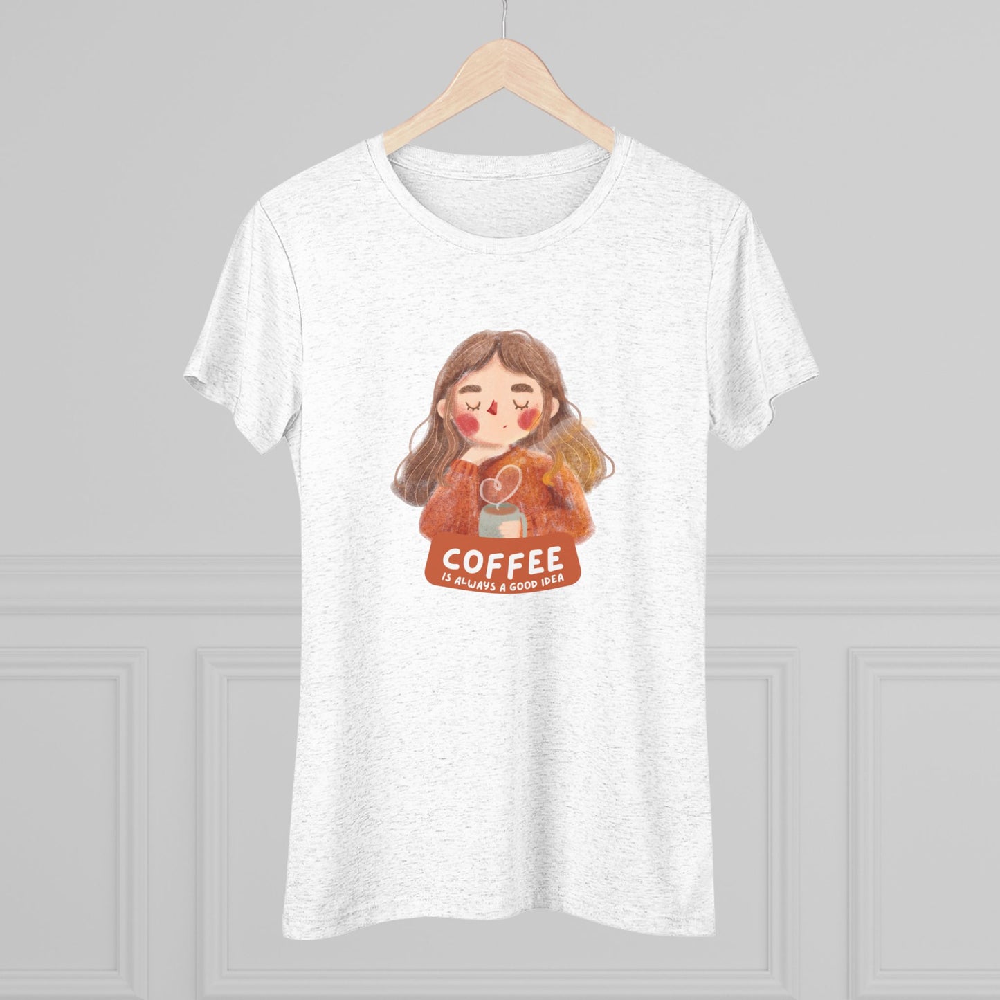 Coffee Lover Women's Triblend Tee, Cozy Coffee T-Shirt, Cute Graphic Tee, Casual Wear, Gift for Coffee Enthusiasts, Birthday Gift
