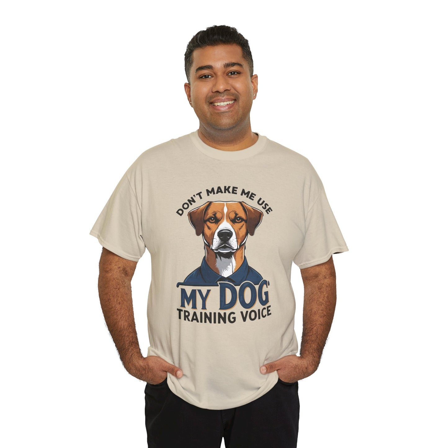 Dog Training T-Shirt - Don't Make Me Use My Dog Training Voice | Perfect Gift for Dog Owners, Casual Wear, Funny Dog Humor Shirt, Pet Training Apparel