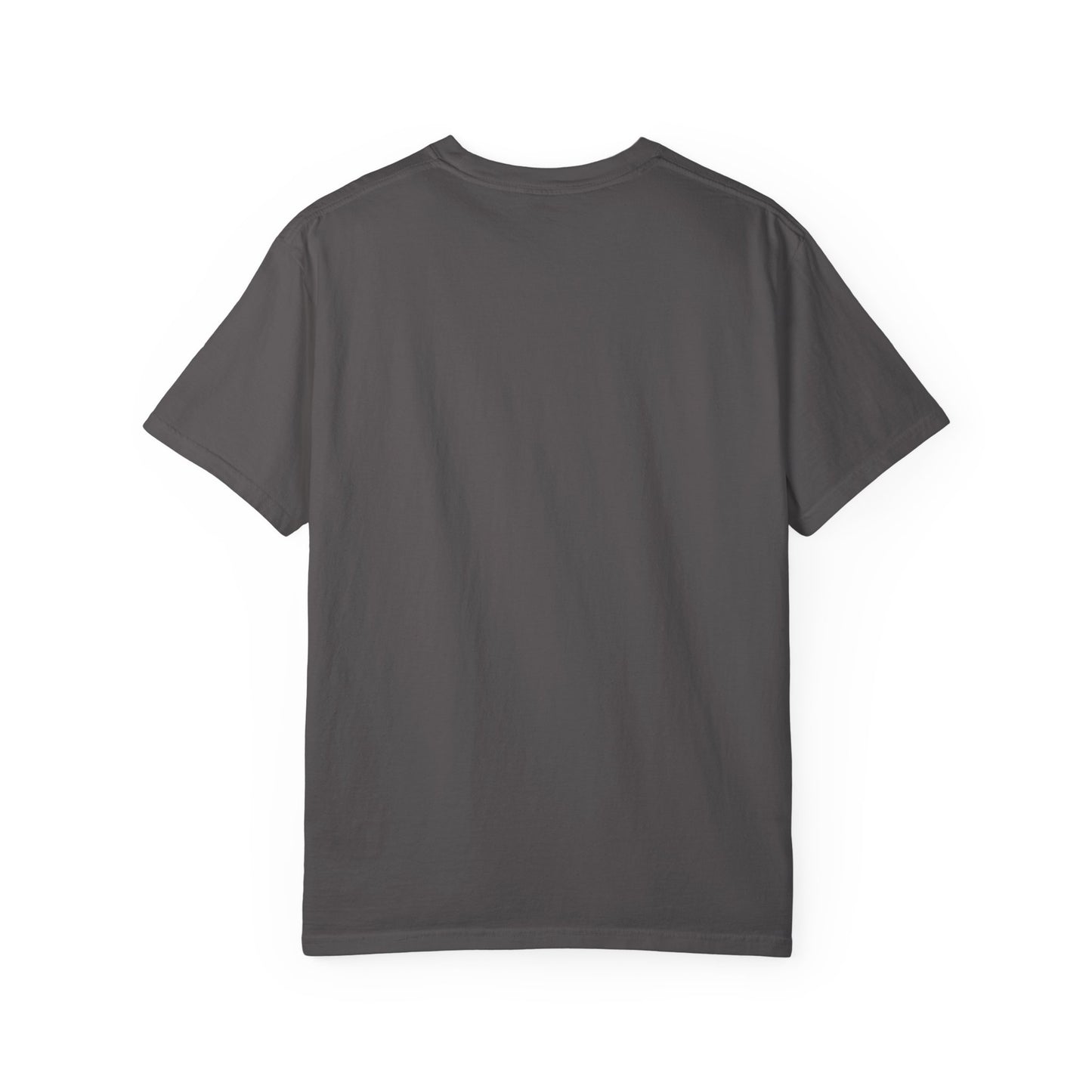 Unisex Garment-Dyed T-Shirt Featuring a Black German Shepherd Resting on Grass Looking Sideways
