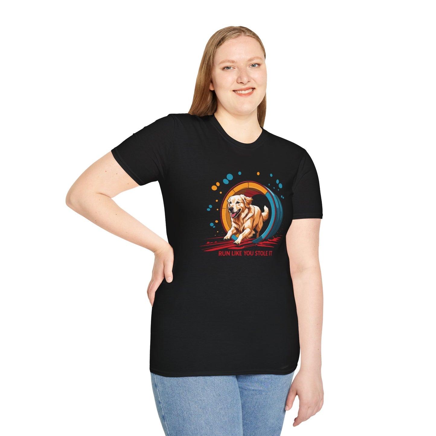Dog Agility T-Shirt - Run Like You Stole It, Perfect for Dog Trainers, Summer Outfits, Fun Casual Wear