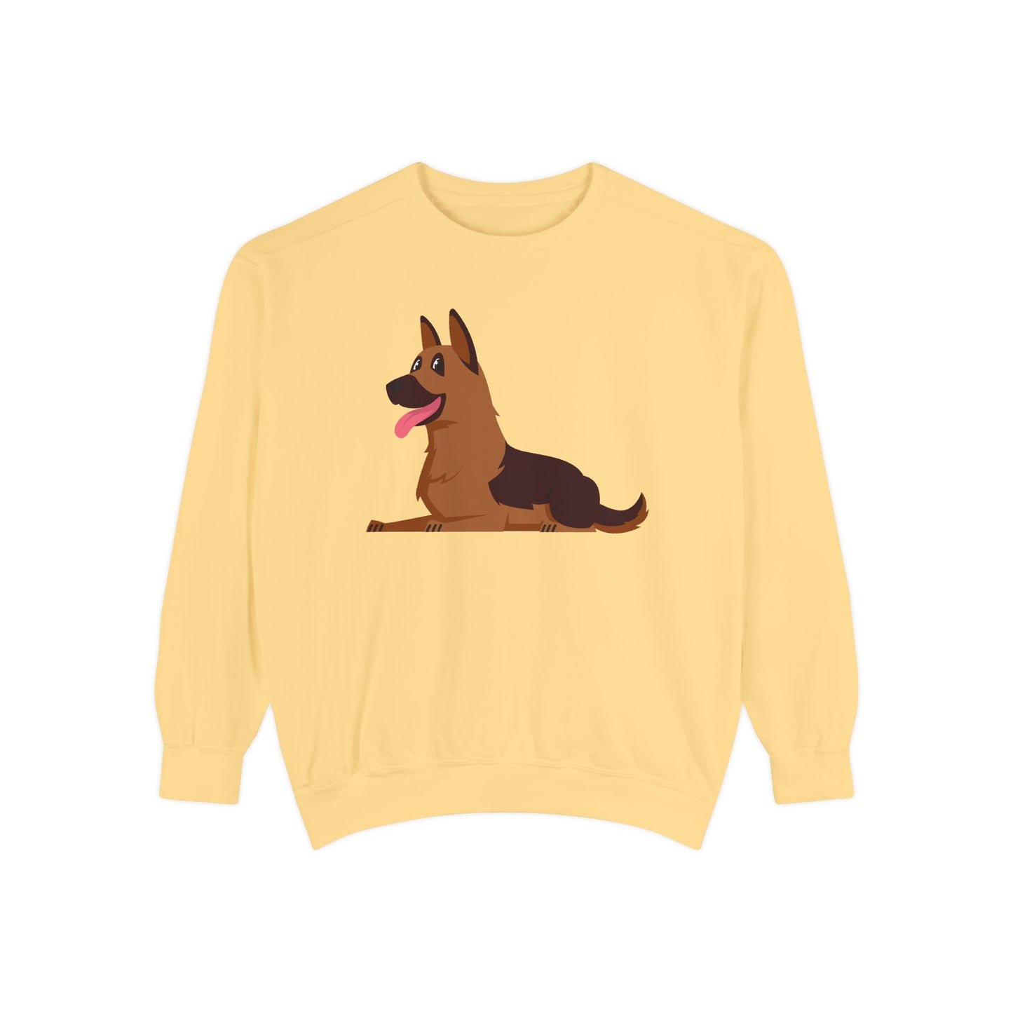 Unisex Dog Lover Hoodie With Graphic of a German Shepherd Leaving Tongue Out