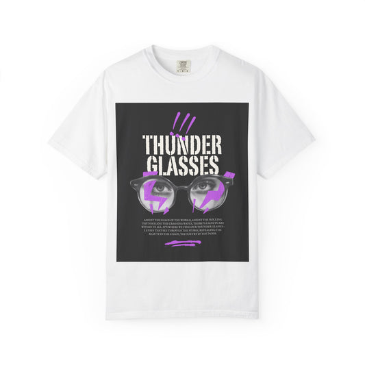 Thunder Glasses Unisex T-Shirt | Retro Graphic Tee for Music Lovers, Gift for Birthdays, Festivals, Unisex Style, Casual Wear
