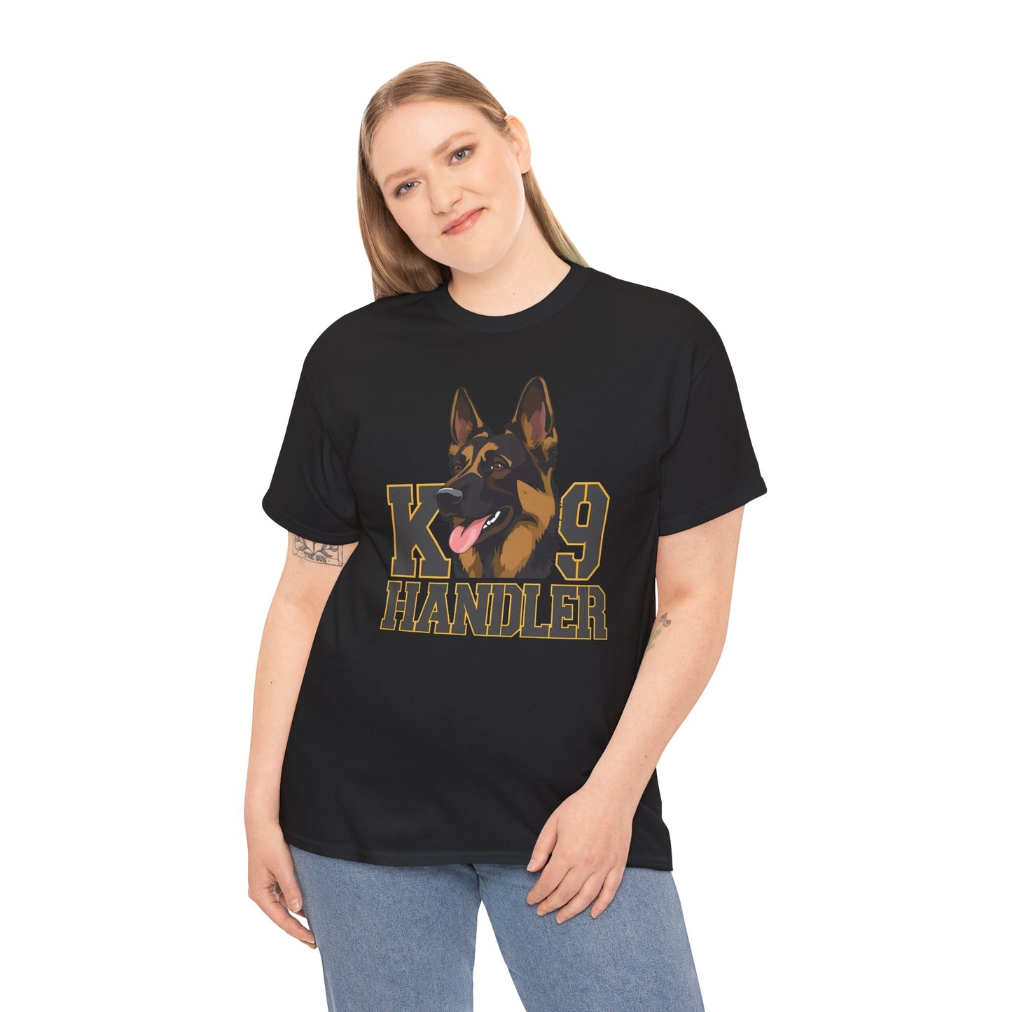 German Shepherd K9 Handler Tee, Perfect for Dog Lovers, Gift for Pet Owners, Unisex Cotton T-Shirt