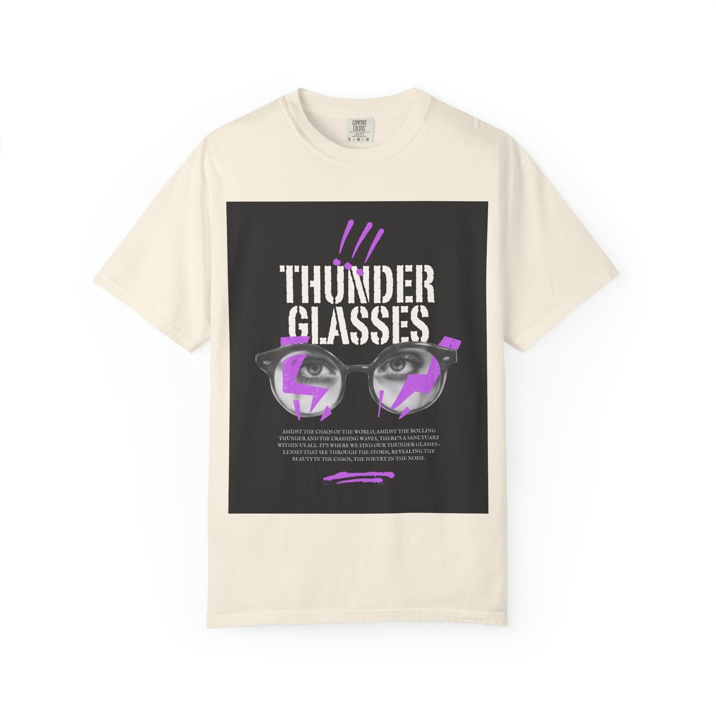 Thunder Glasses Unisex T-Shirt | Retro Graphic Tee for Music Lovers, Gift for Birthdays, Festivals, Unisex Style, Casual Wear