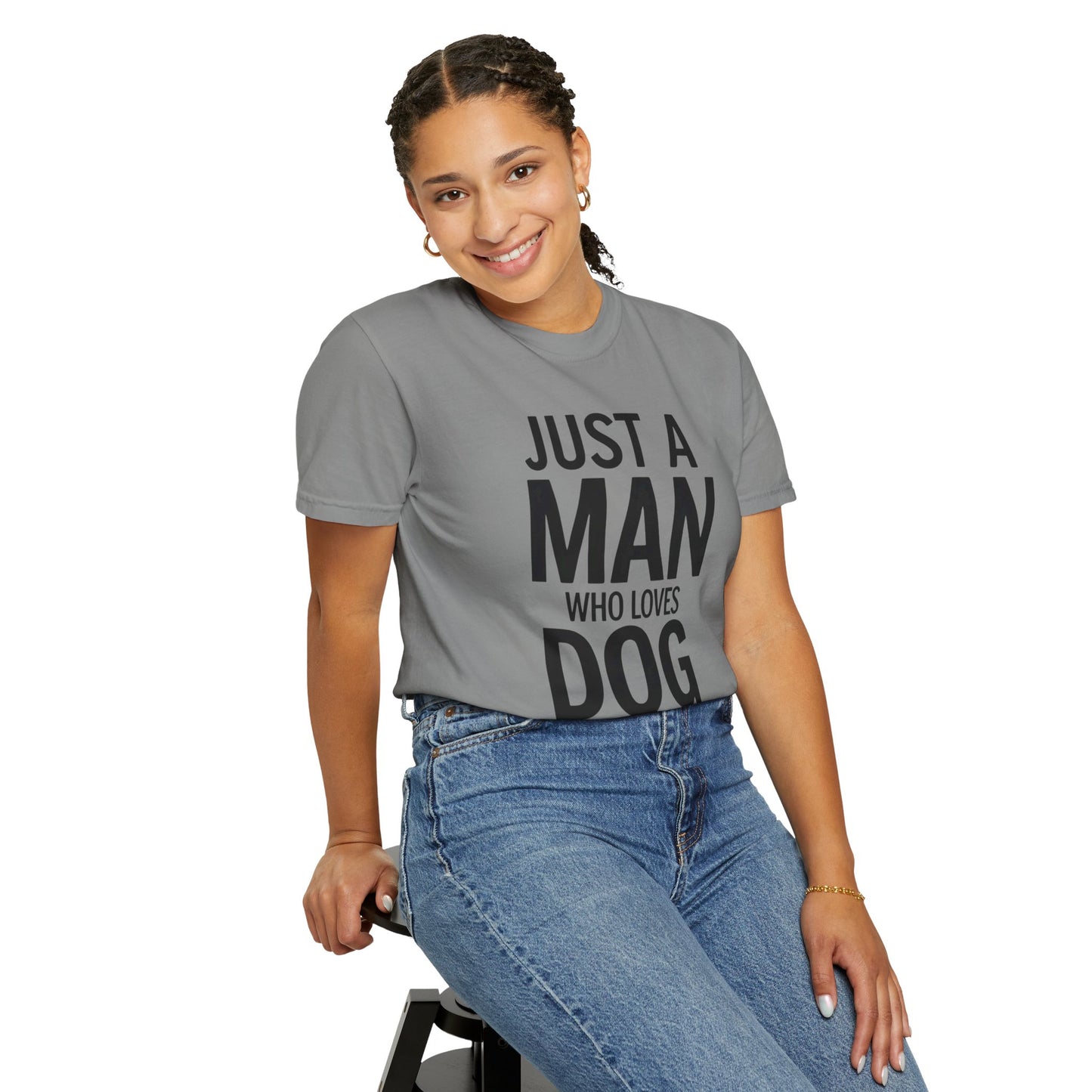 Dog Training Enthusiast T-Shirt - Just a Man Who Loves Dog Training, Pet Lover Gift, Casual Comfort Wear, Dog Owner Apparel, Gift for Dog Lovers