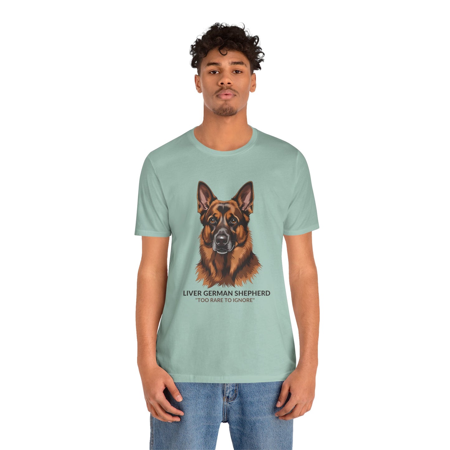 Liver German Shepherd Dog Lover Tee - To Rare To Ignore | Perfect Gift for Pet Owners, Animal Lover Merchandise, Casual Wear, Unique Dog Shirt