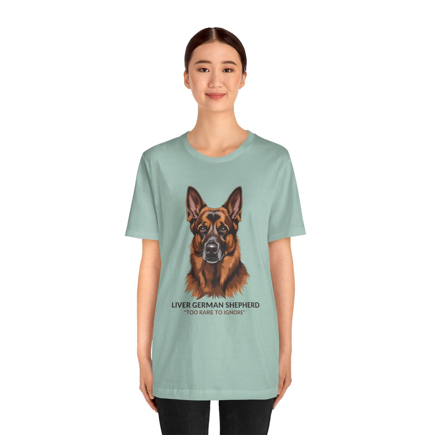 Liver German Shepherd Dog Lover Tee - To Rare To Ignore | Perfect Gift for Pet Owners, Animal Lover Merchandise, Casual Wear, Unique Dog Shirt