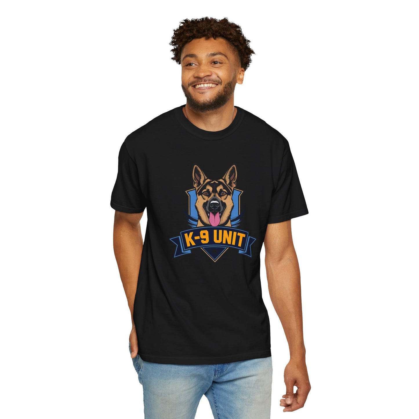 K-9 Unit Unisex Garment-Dyed T-shirt for Dog Lovers, Pet Owner Gift, Casual Wear