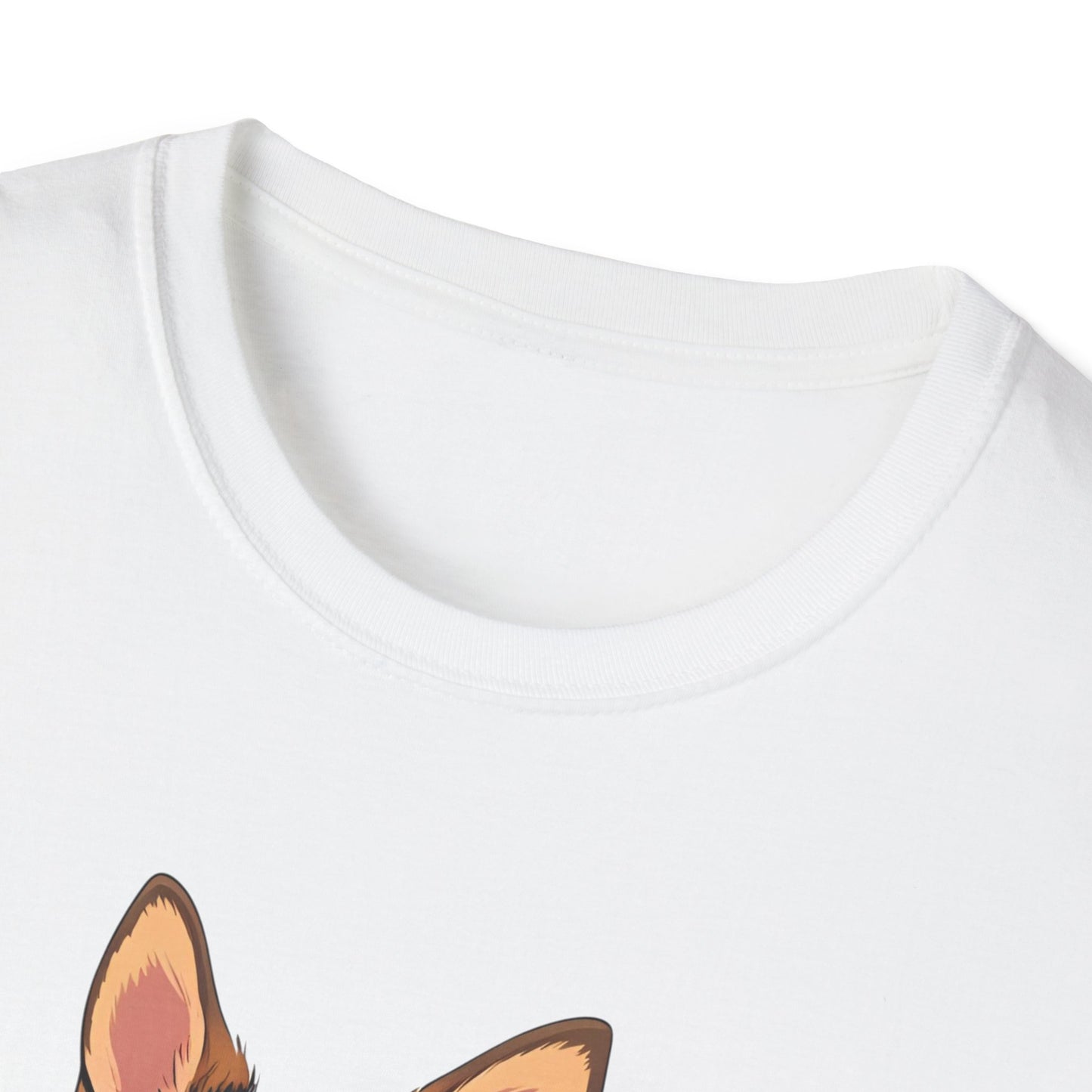 Cute Playing Puppy Graphic Unisex Softstyle T-Shirt, Dog Lover Gift, Casual Wear, Animal Theme Shirt, Perfect for Birthdays, Pet Owners