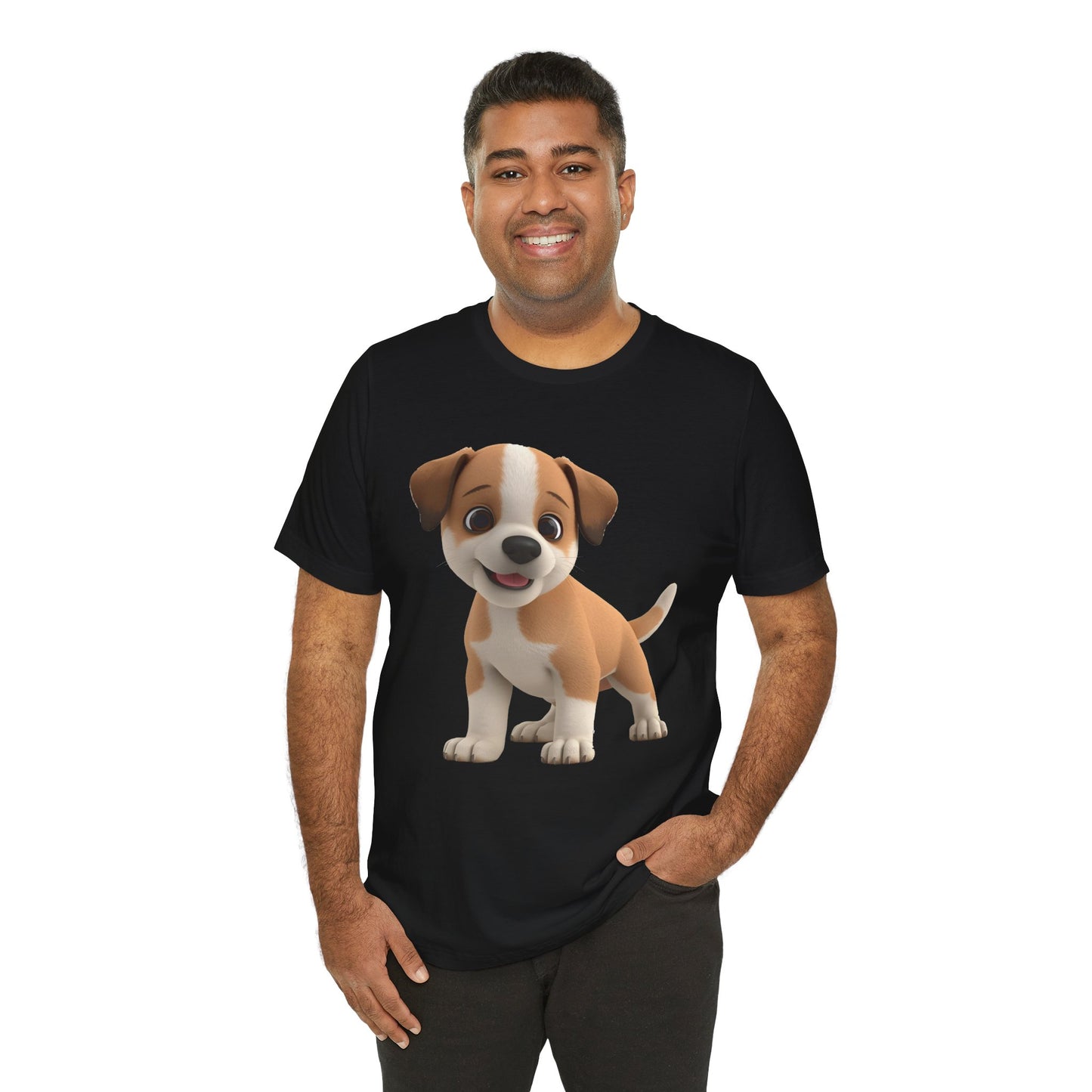 Cute Dog 3D Graphic Tee, Fun Animal Shirt, Dog Lover Gift, Playful Fashion Statement