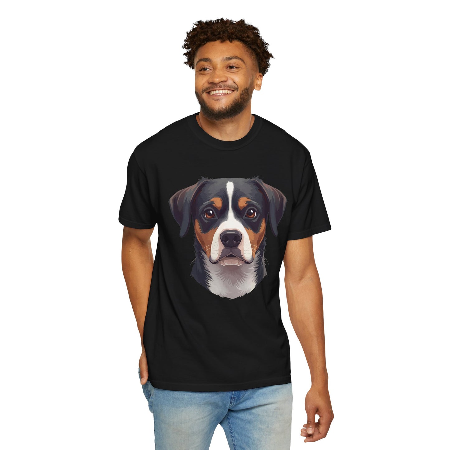 Unisex Tricolor Dog's 3D Design T-Shirt, Gift for Dog Owners, Animal Lover Apparel