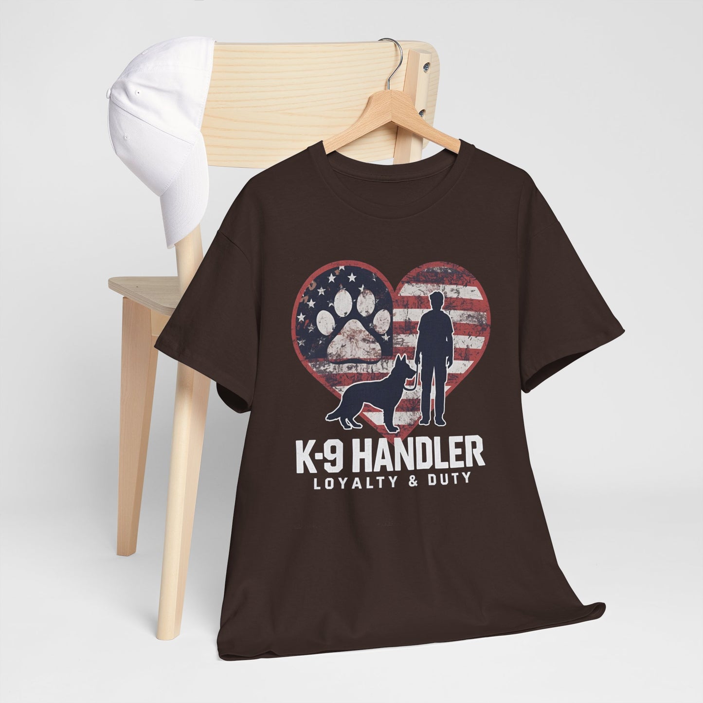 K-9 Handler Heart Tee | Loyalty & Duty T-Shirt | Dog Lover Gift, Police Support Shirt