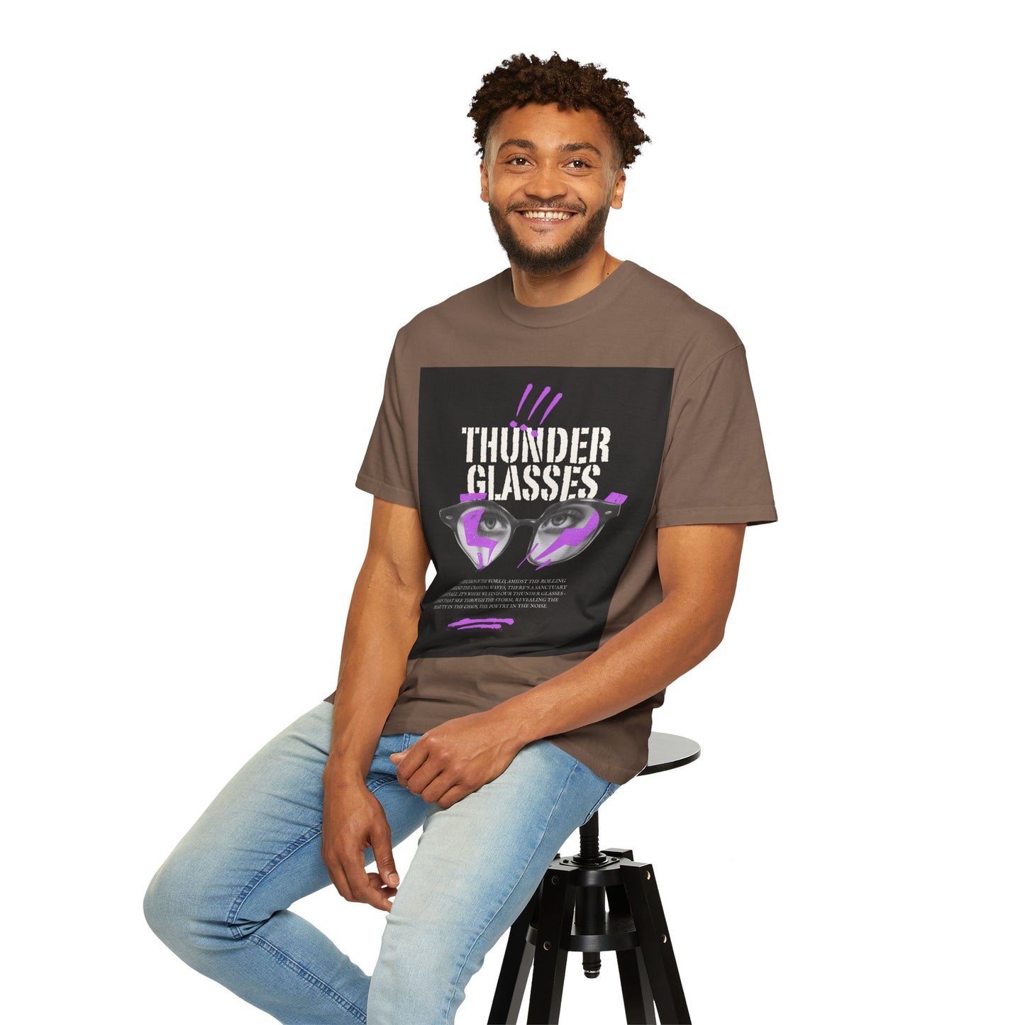Thunder Glasses Unisex T-Shirt | Retro Graphic Tee for Music Lovers, Gift for Birthdays, Festivals, Unisex Style, Casual Wear
