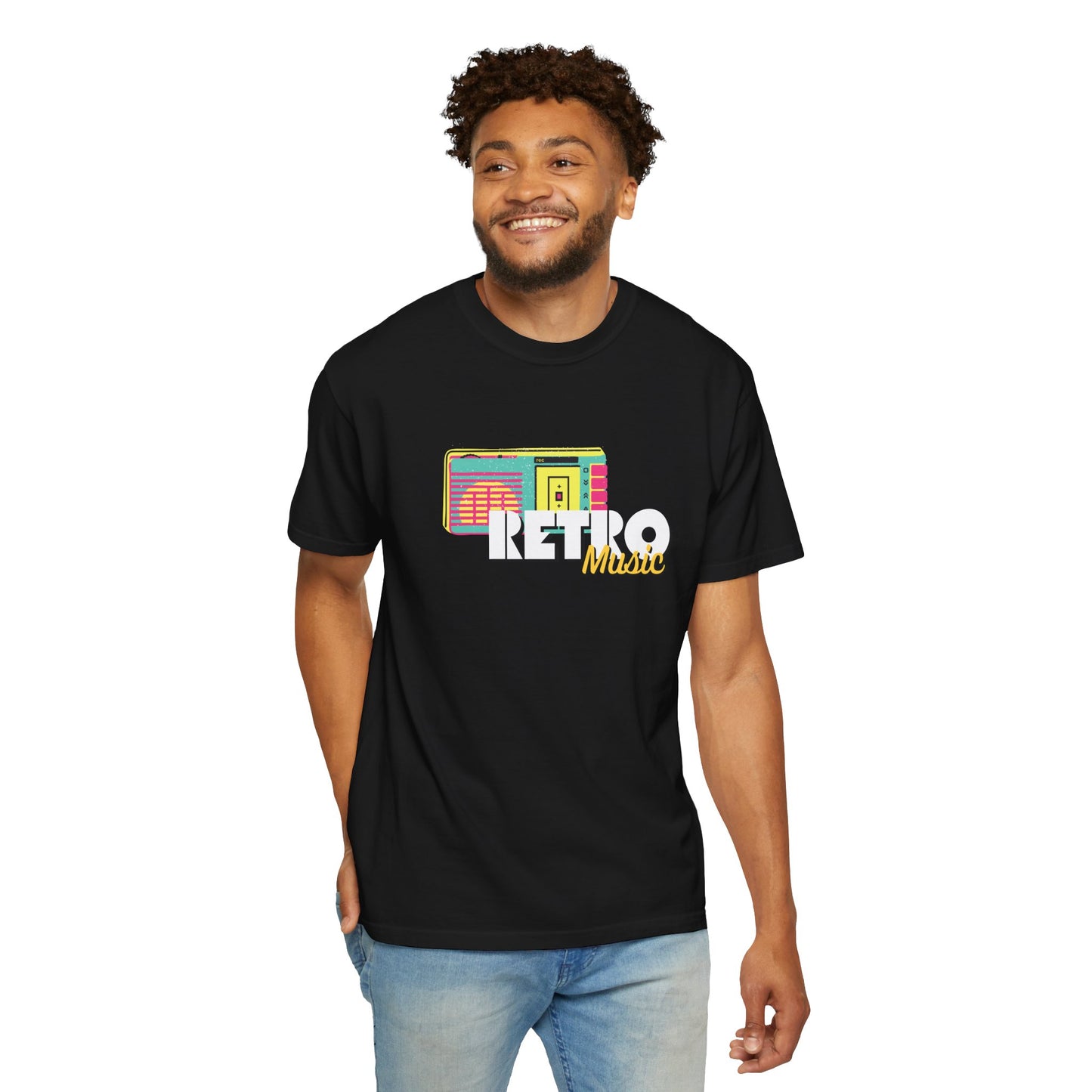 Retro Music T-Shirt, Vintage Style Tee, Unisex Garment-Dyed Shirt, Perfect for Music Lovers, Great for Festivals and Gifts
