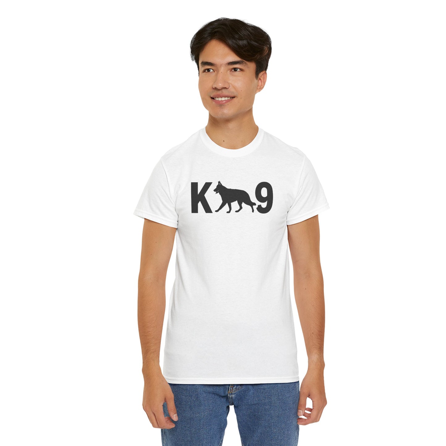 Black German Shepherd K9 Unisex Heavy Cotton Tee - Perfect for Dog Lovers, Pet Owners