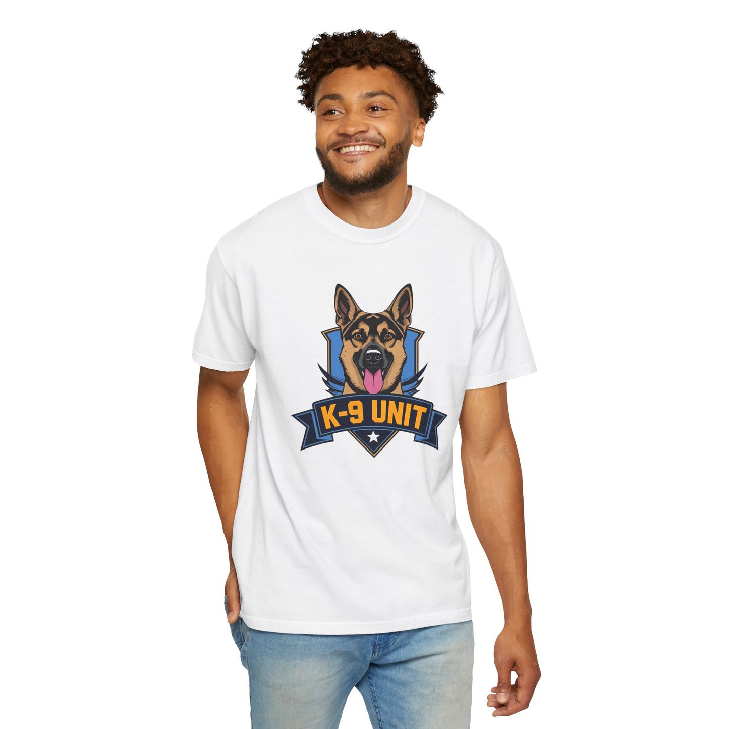 K-9 Unit Unisex Garment-Dyed T-shirt for Dog Lovers, Pet Owner Gift, Casual Wear