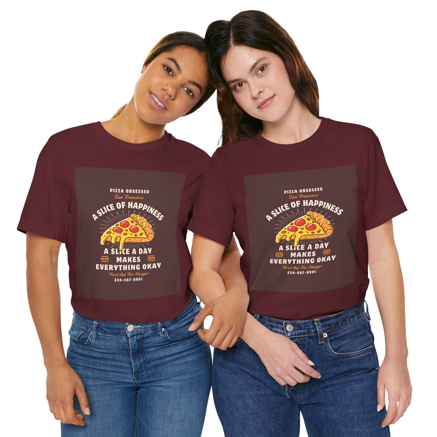 Pizza Lover's Happiness Tee, Fun Unisex T-Shirt, Casual Wear, Gift for Foodies, Pizza Party Attire, Comfortable Daily Shirt
