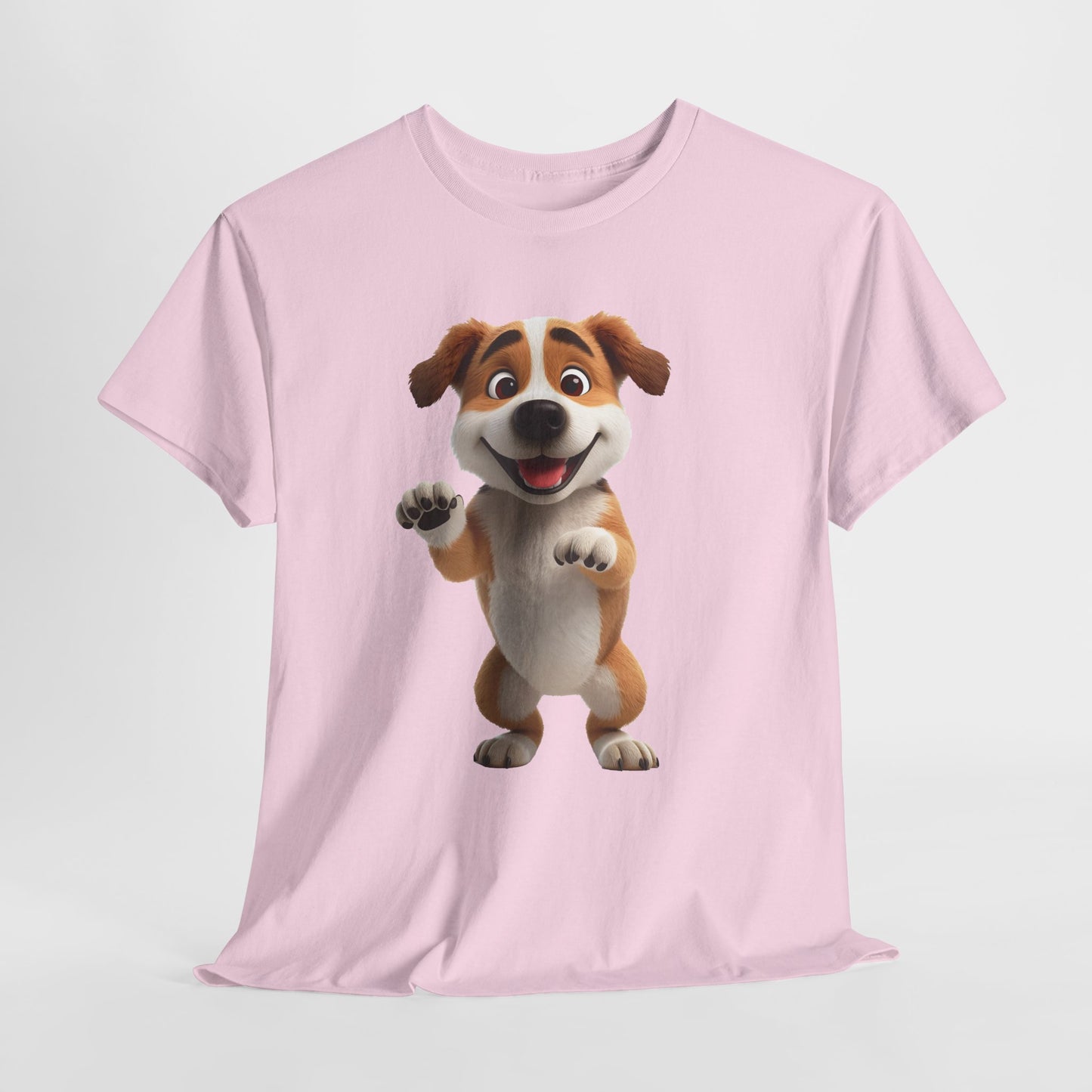 Cute Dog 3D Graphic Tee, Unisex Heavy Cotton T-Shirt, Dog Lover Gift, Fun Casual Wear
