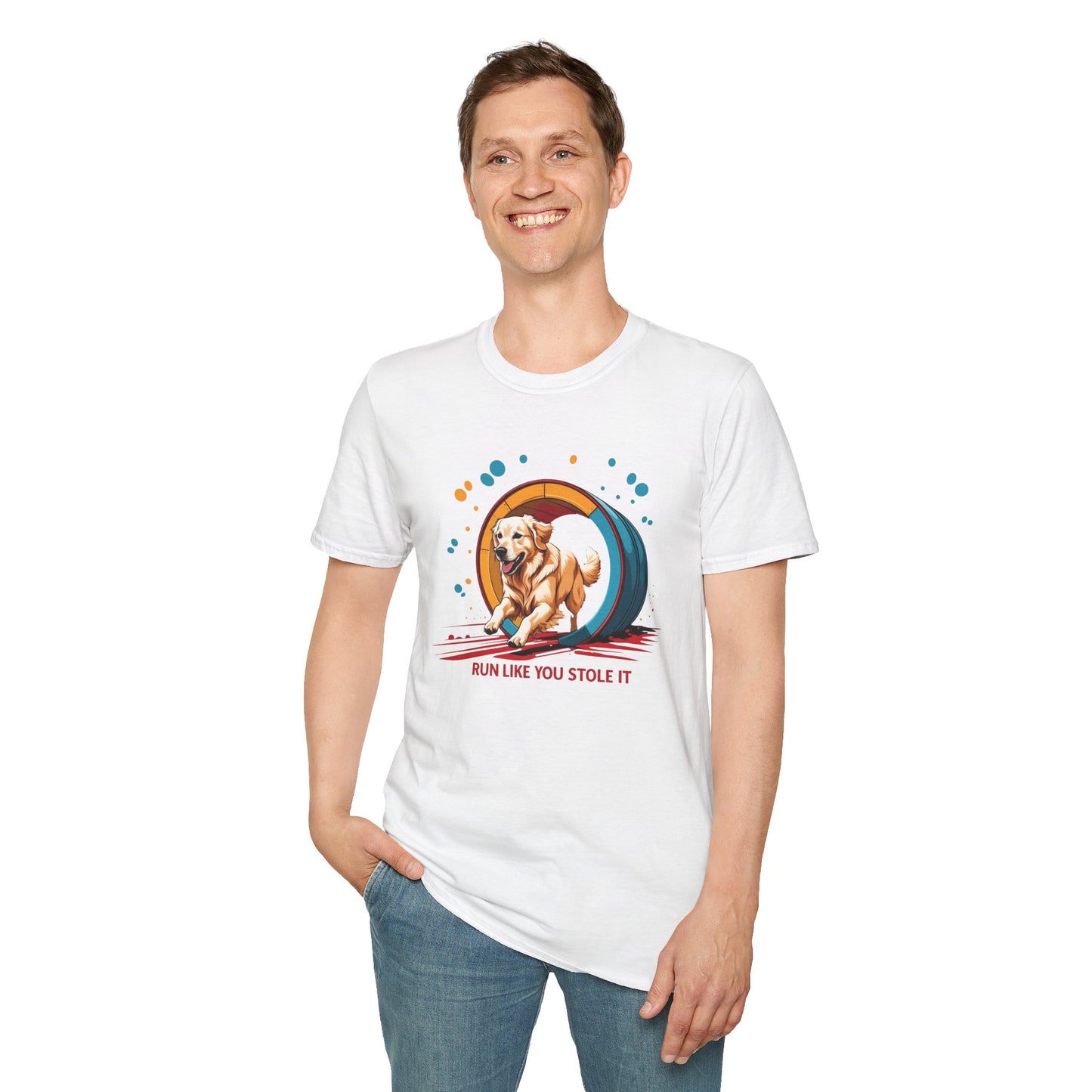 Dog Agility T-Shirt - Run Like You Stole It, Perfect for Dog Trainers, Summer Outfits, Fun Casual Wear