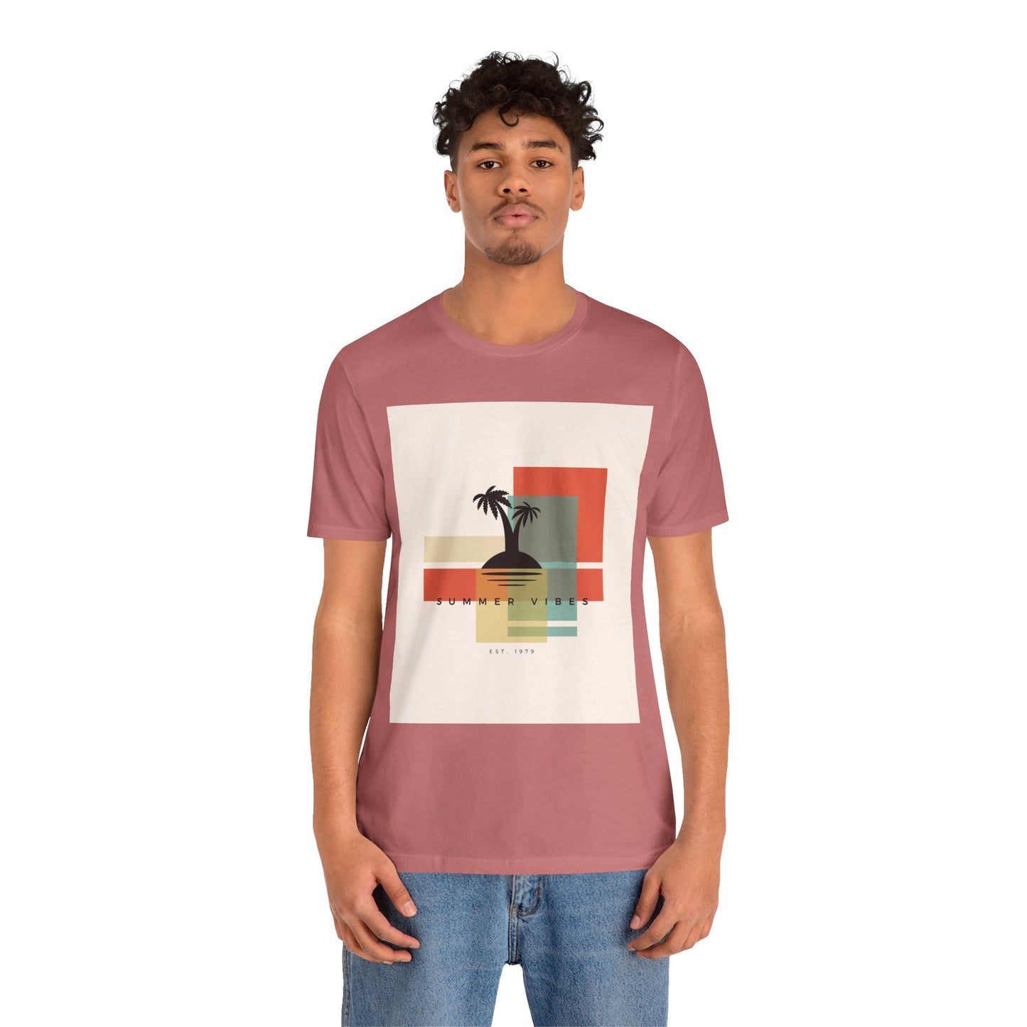 Tropical Sunset Tee, Summer Vibes Shirt, Vacation Outfit, Unisex Graphic Tee, Gift for Beach Lovers, Casual Wear