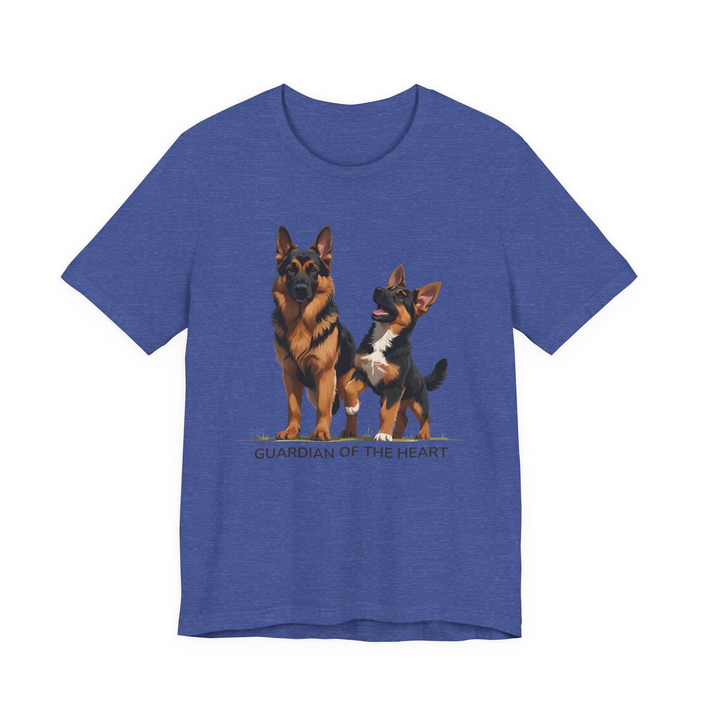 German Shepherd and Puppy Tee - Guardian of the Heart, Gifting for Pet Owners, Cute Graphic Shirt, Perfect for Birthdays, Dog-Themed Apparel