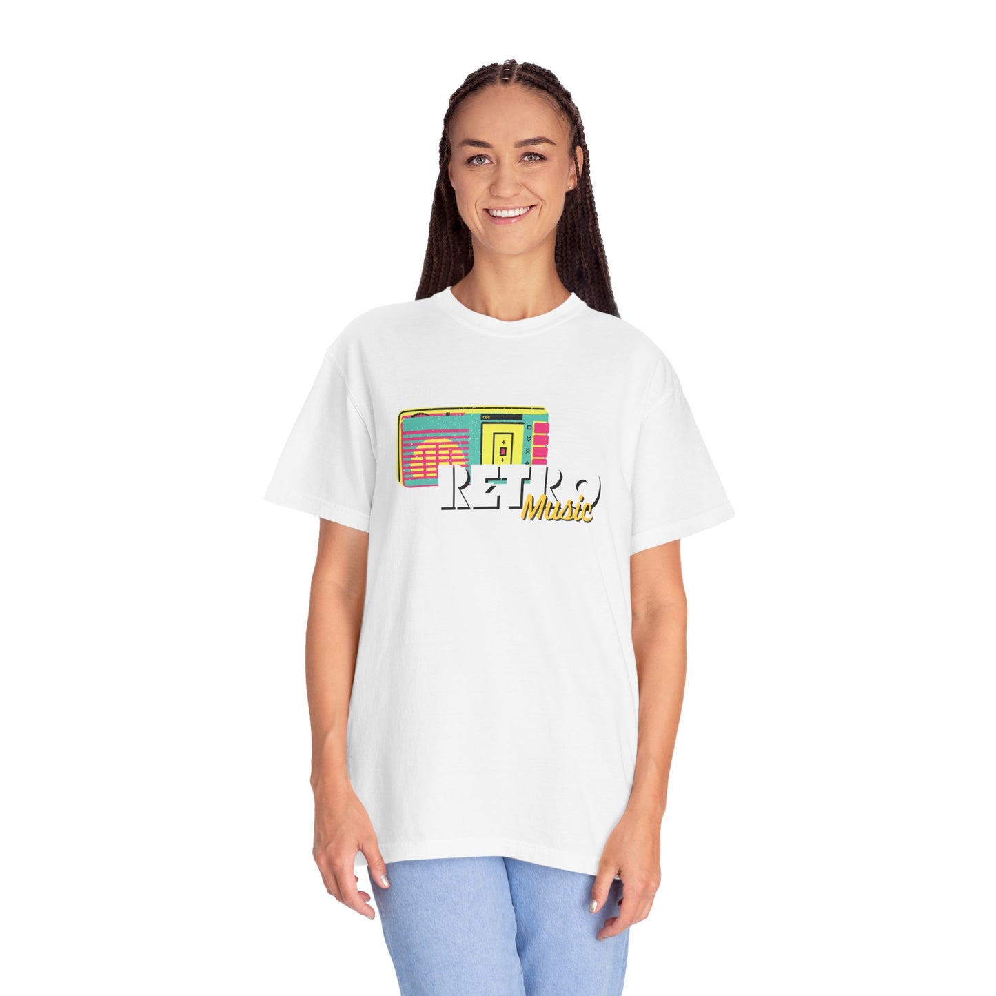 Retro Music T-Shirt, Vintage Style Tee, Unisex Garment-Dyed Shirt, Perfect for Music Lovers, Great for Festivals and Gifts