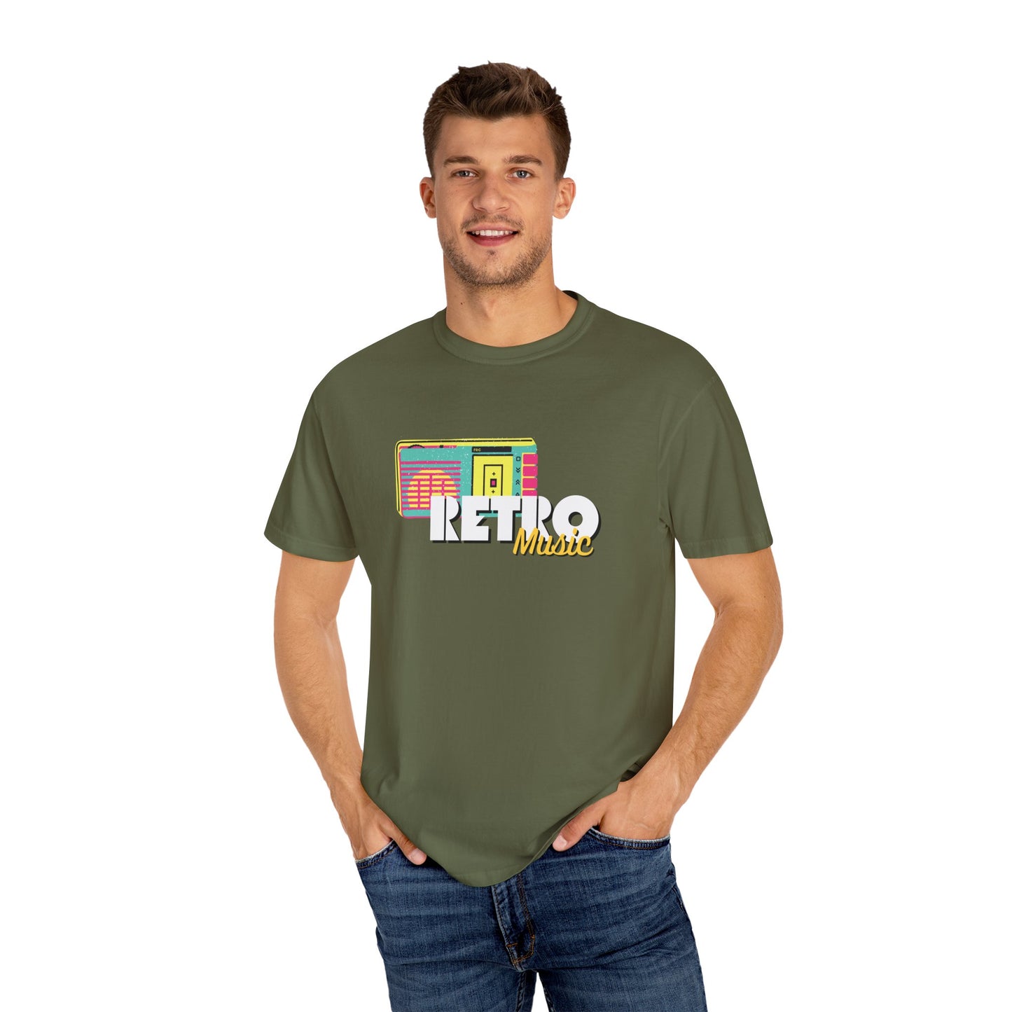 Retro Music T-Shirt, Vintage Style Tee, Unisex Garment-Dyed Shirt, Perfect for Music Lovers, Great for Festivals and Gifts