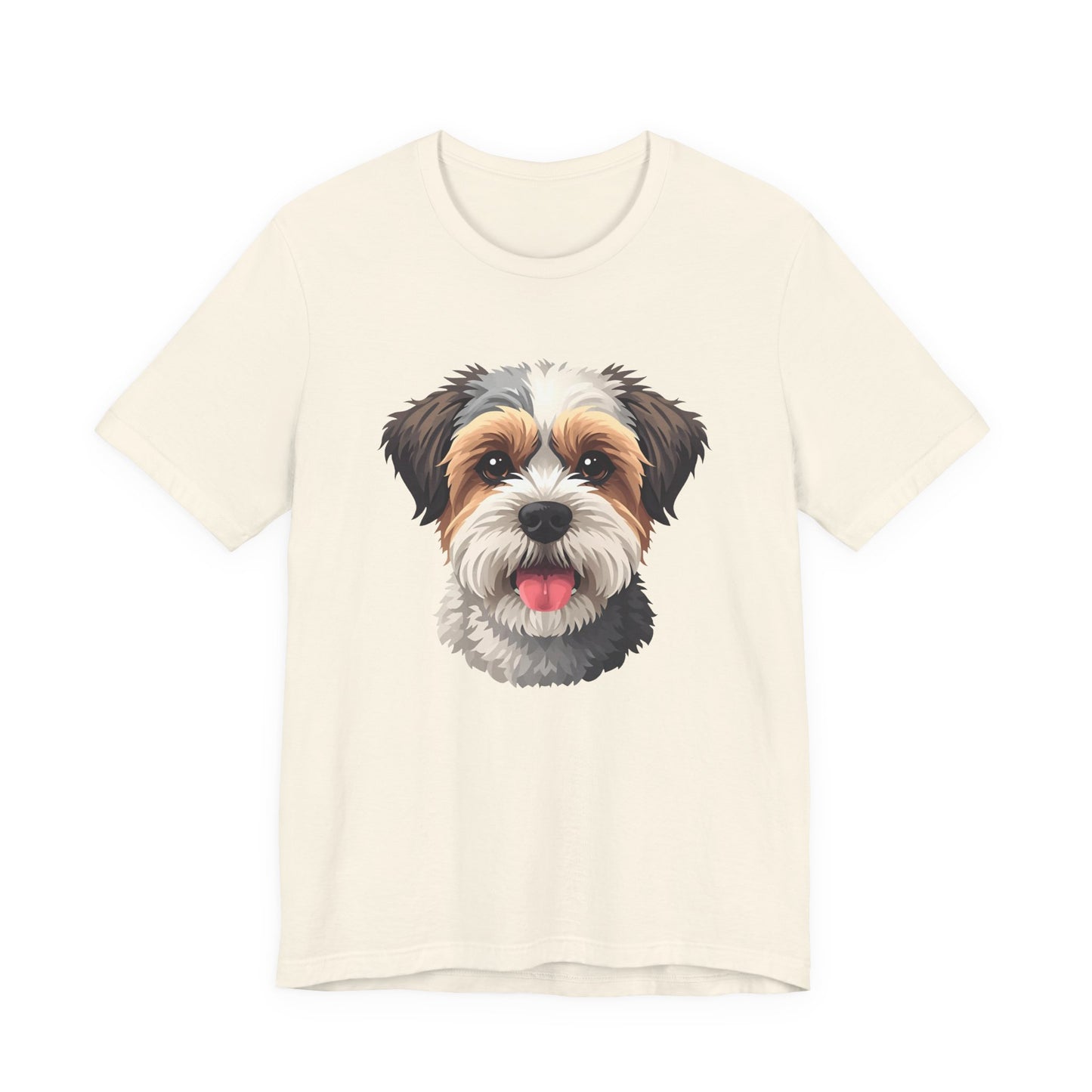 Unisex Dog Lover T-Shirt Featuring a 3D Design of Cute Fluffy Bichon Frise Mix | Gift for Dog Owners