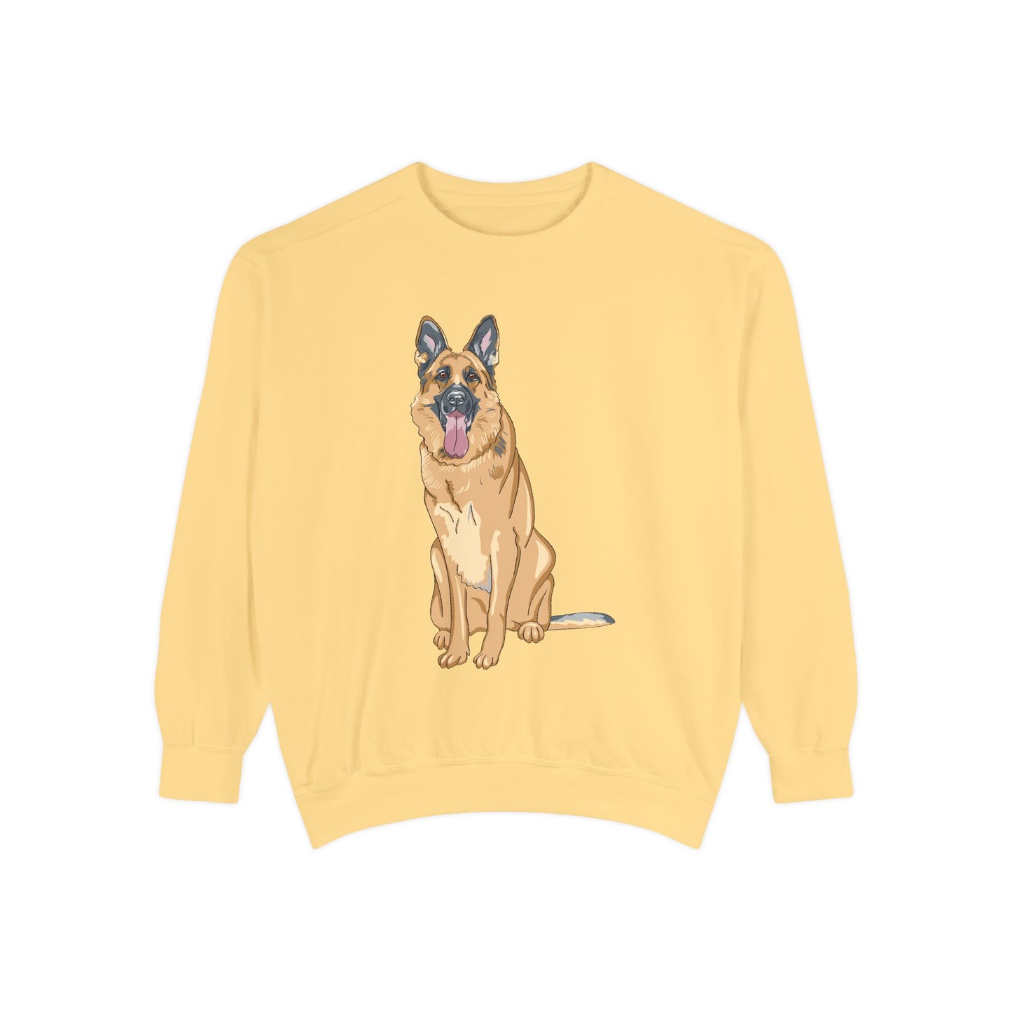 Unisex Dog Lover Sweatshirt With a Graphic of a German Shepherd Sloppily Standing
