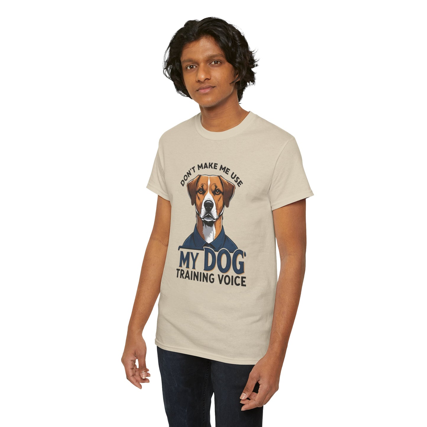 Dog Training T-Shirt - Don't Make Me Use My Dog Training Voice | Perfect Gift for Dog Owners, Casual Wear, Funny Dog Humor Shirt, Pet Training Apparel