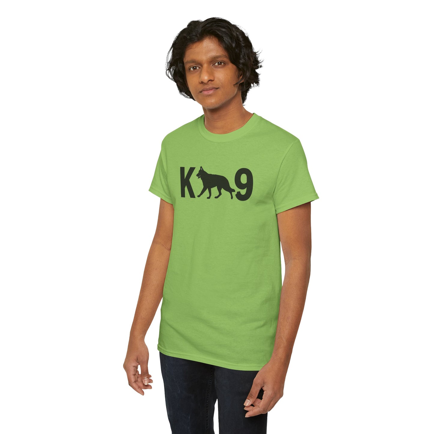 Black German Shepherd K9 Unisex Heavy Cotton Tee - Perfect for Dog Lovers, Pet Owners