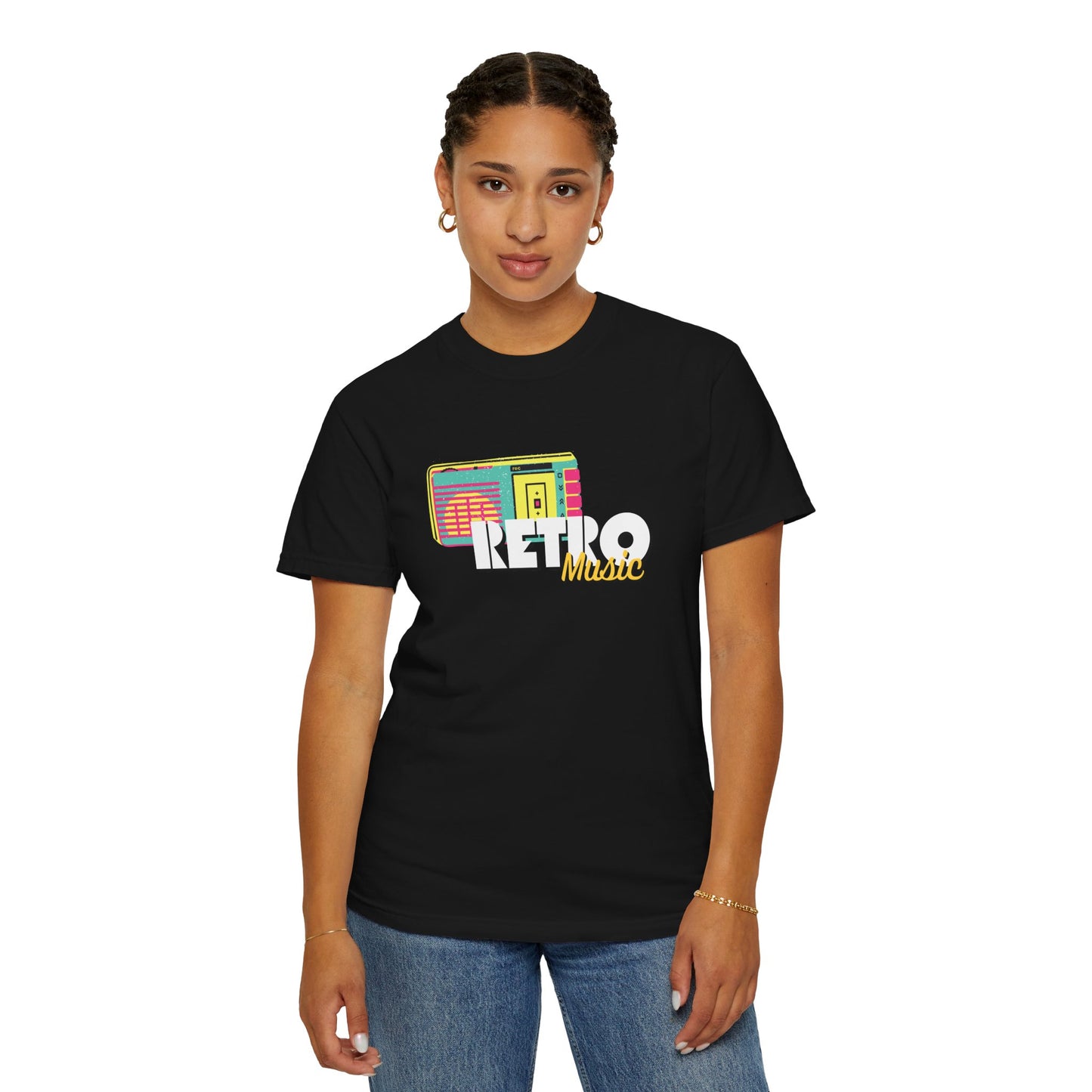 Retro Music T-Shirt, Vintage Style Tee, Unisex Garment-Dyed Shirt, Perfect for Music Lovers, Great for Festivals and Gifts