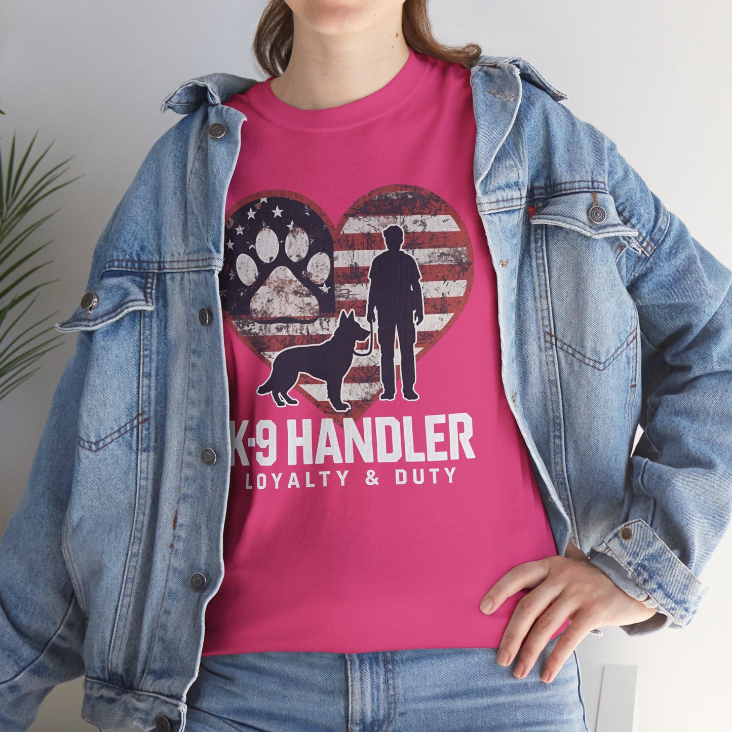 K-9 Handler Heart Tee | Loyalty & Duty T-Shirt | Dog Lover Gift, Police Support Shirt