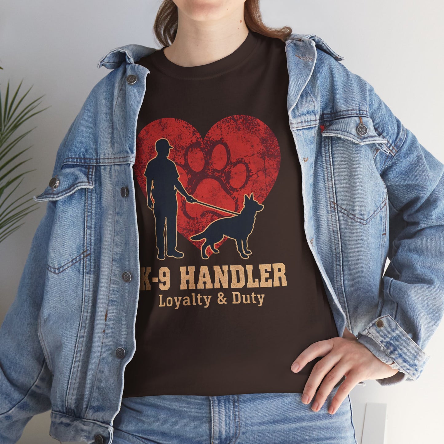 K-9 Handler Heart Tee - Loyalty & Duty, Dog Lover Gift, Pet Owner Apparel