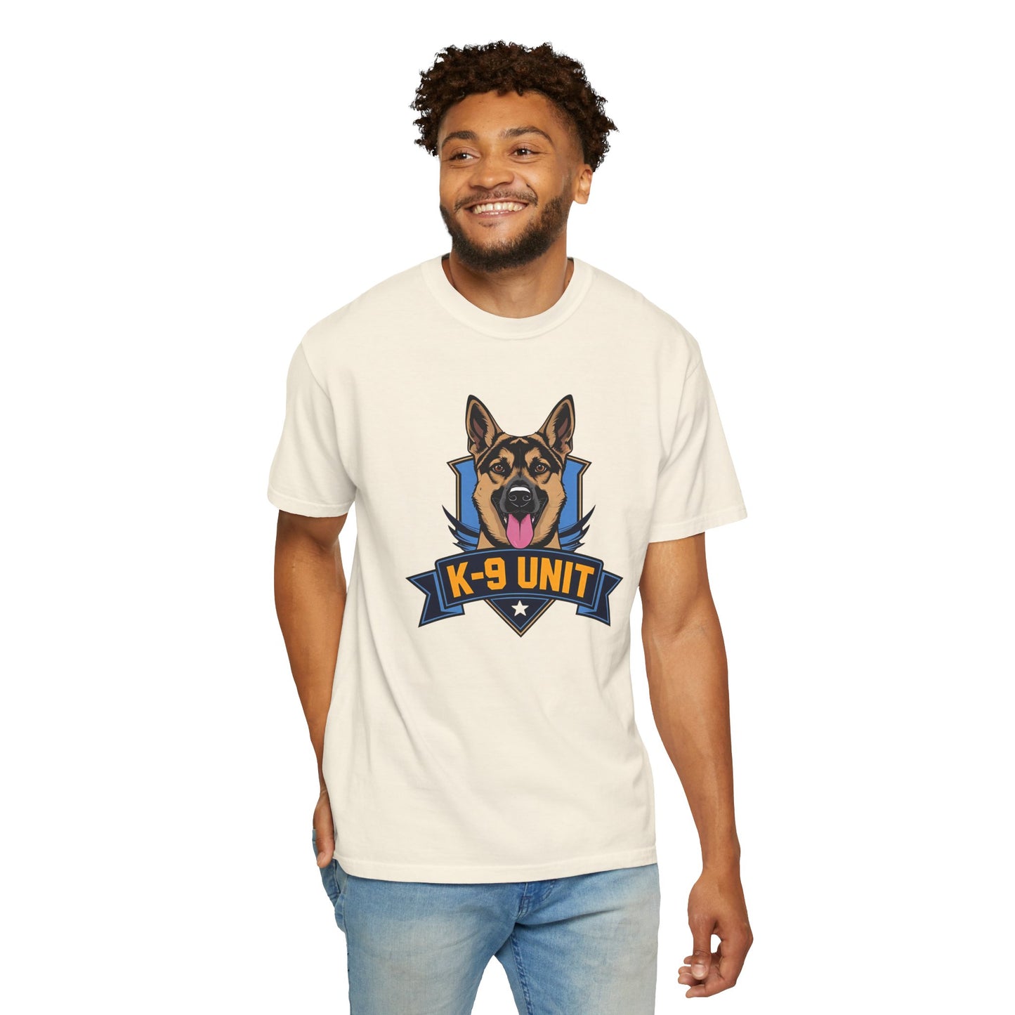 K-9 Unit Unisex Garment-Dyed T-shirt for Dog Lovers, Pet Owner Gift, Casual Wear