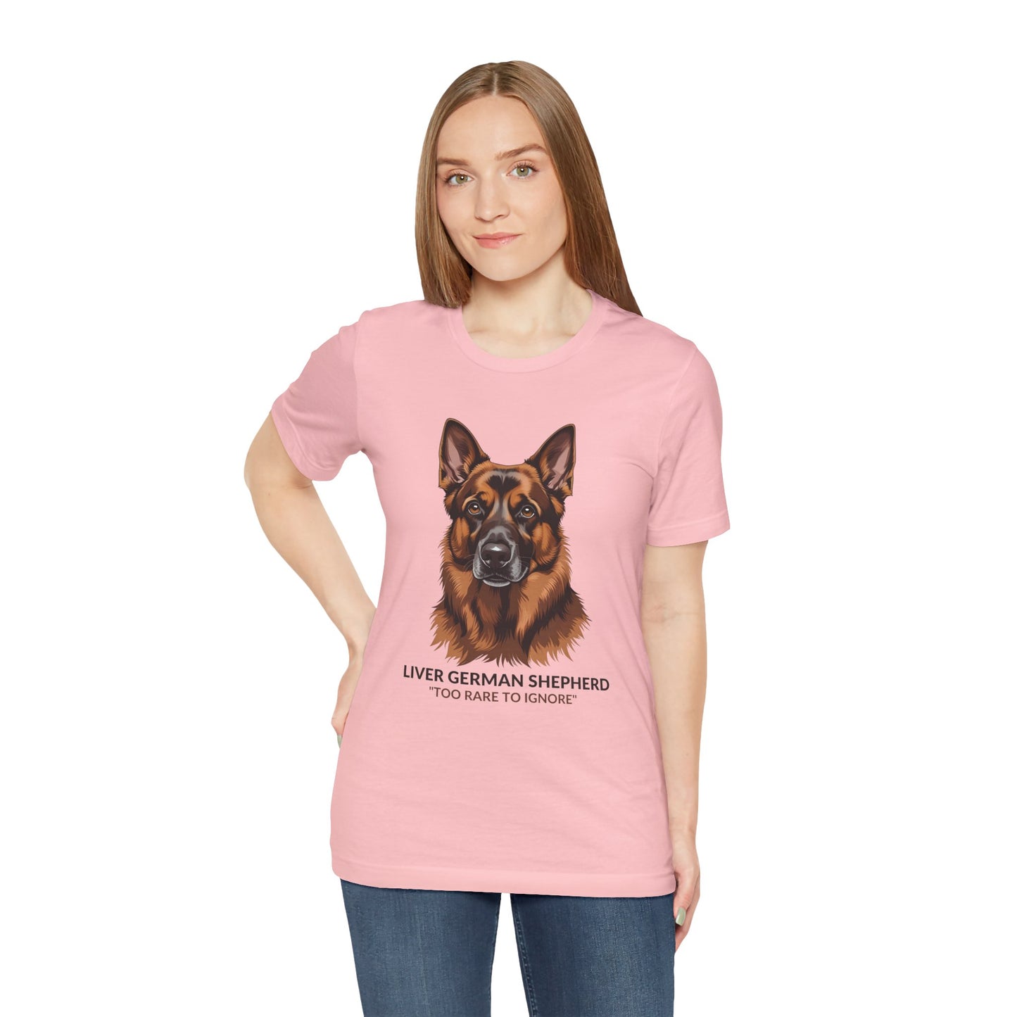 Liver German Shepherd Dog Lover Tee - To Rare To Ignore | Perfect Gift for Pet Owners, Animal Lover Merchandise, Casual Wear, Unique Dog Shirt