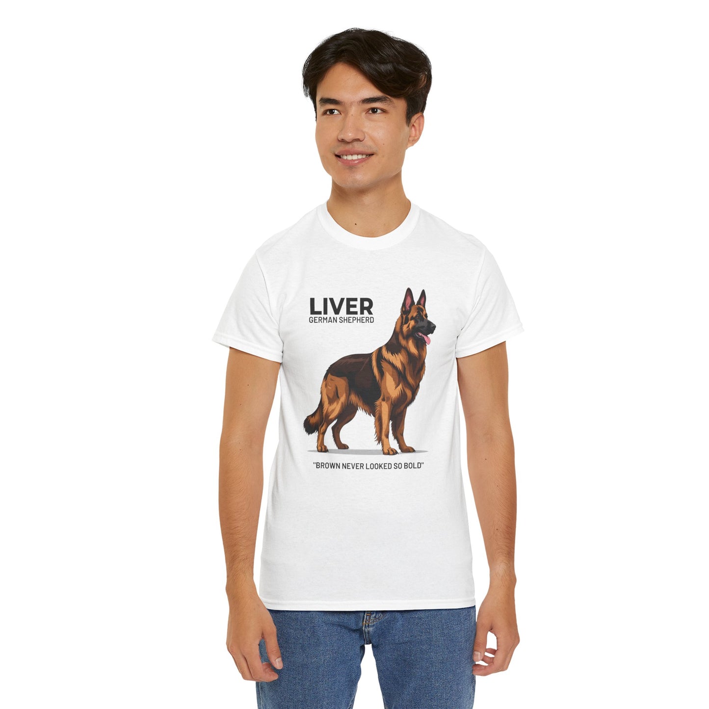 Liver German Shepherd Lover Tee - Brown Never Looked So Bold | Dog Owner Gift, Pet Parent Shirt, Animal Lover Apparel