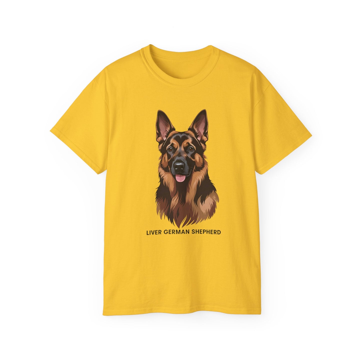 Liver German Shepherd Tee, Dog Lover Shirt, Pet Owner Gift, Animal Print T-Shirt, Unisex Graphic Tee, Birthday Present for Dog Lovers