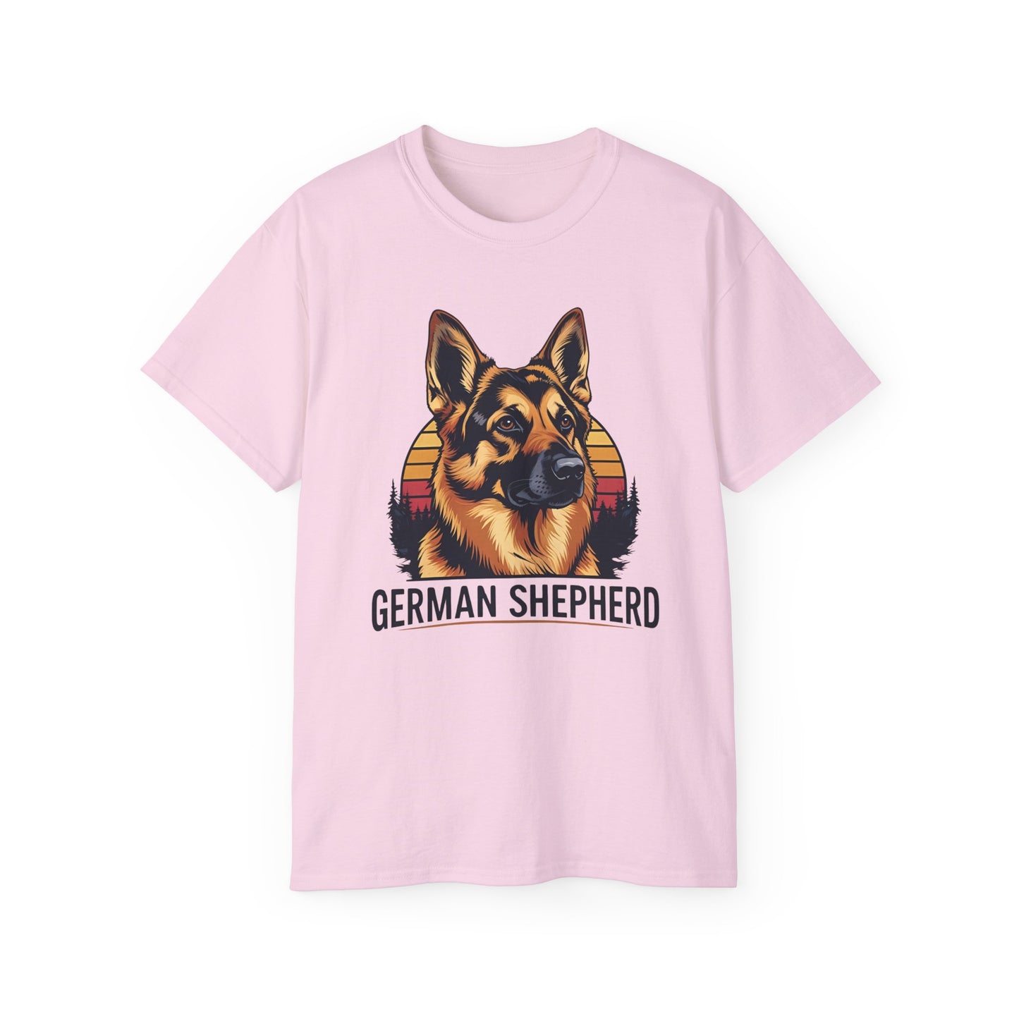 German Shepherd Ultra Cotton Tee, Dog Lover Gift, Retro Design, Pet Owner Shirt, Animal Apparel, Birthday Gift, Casual Wear