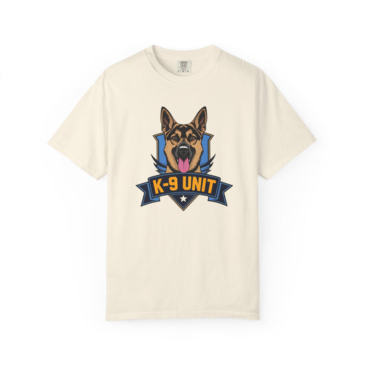 K-9 Unit Unisex Garment-Dyed T-shirt for Dog Lovers, Pet Owner Gift, Casual Wear