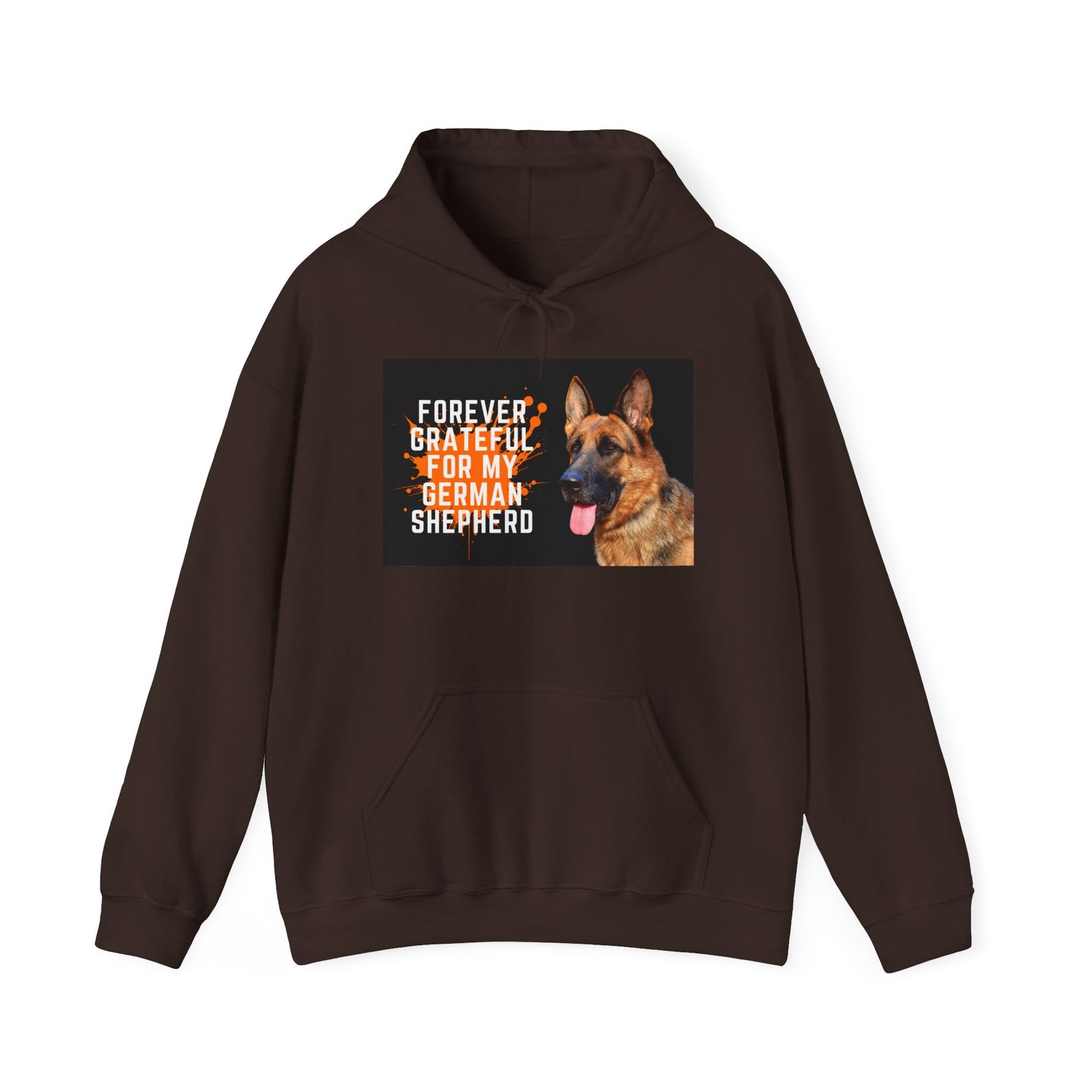 Unisex Dog Lover Hoodie With a German Shepherd and Quote Forever Grateful for My German Shepherd