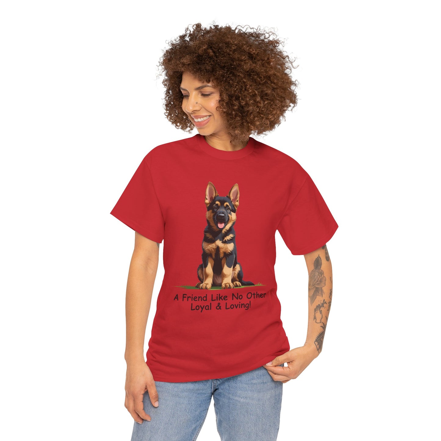 Adorable German Shepherd Puppy Lover Tee: A Friend Like No Other, Dog Owner Gift, Dog Mom Shirt, Gifts for Animal Lovers, Unisex Cotton T-shirt