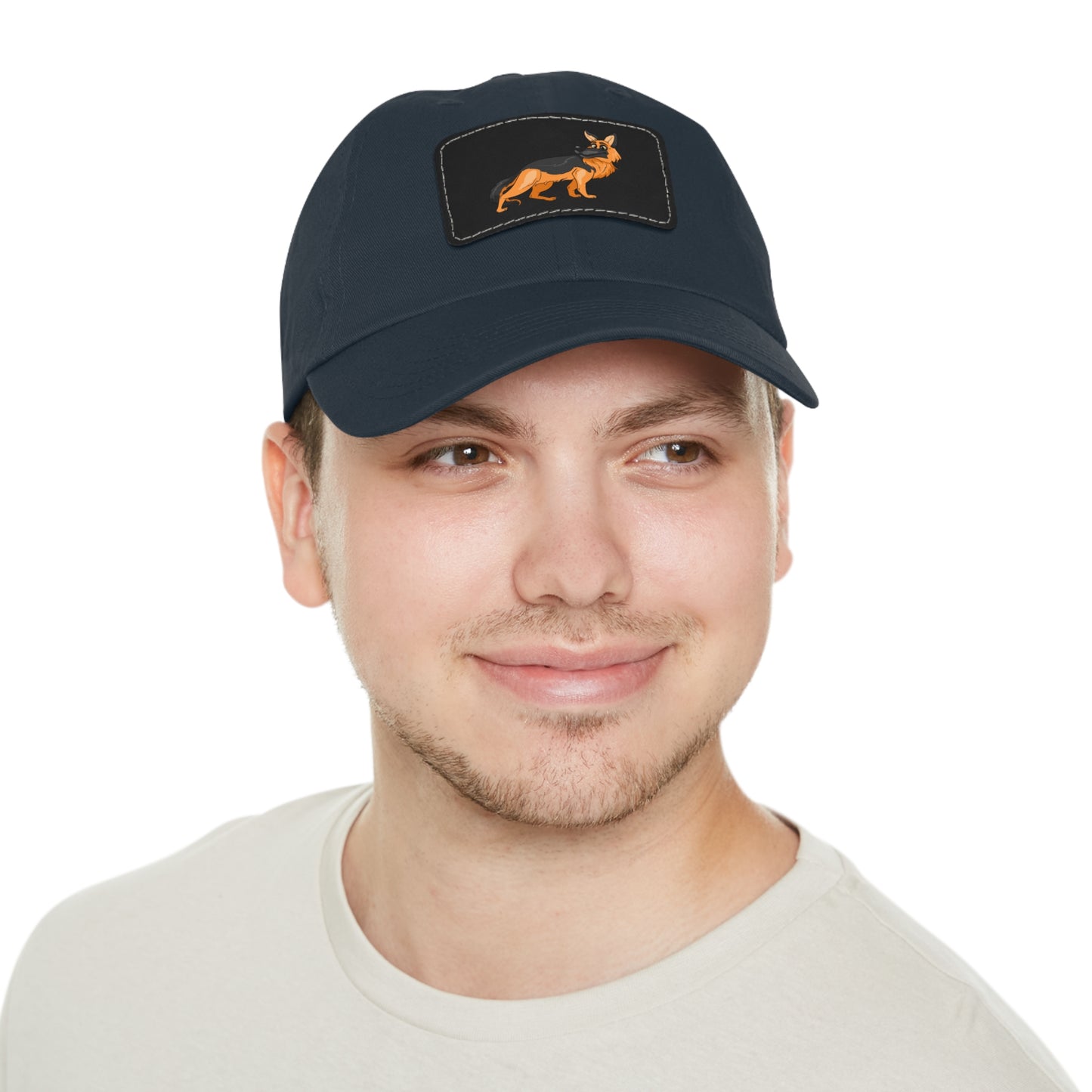 German Shepherd Dad Hat with Leather Patch - Perfect Gift for Dog Lovers