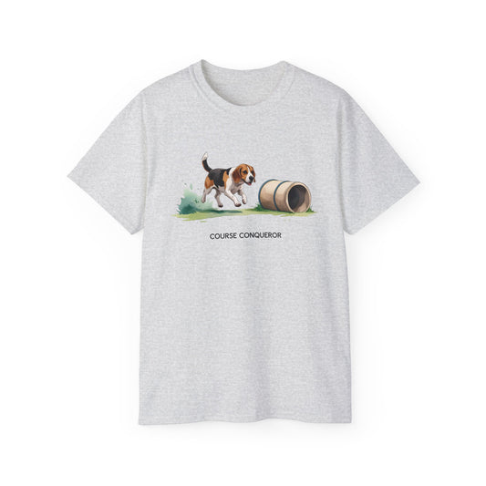 Dog Agility Tee - Course Conqueror | Beagle Graphic T-Shirt, Pet Enthusiast Gift, Animal Lover Apparel, Wearable Art for Dog Lovers