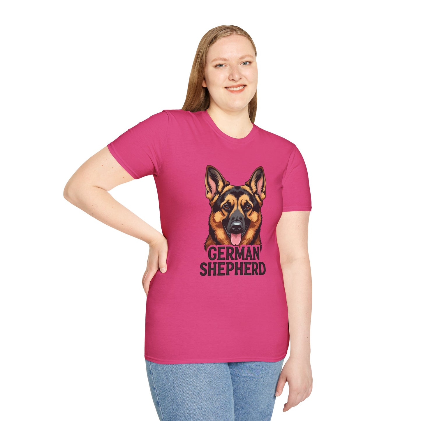 German Shepherd Unisex T-Shirt, Dog Lover Gift, Pet Parent Apparel, Cute Animal Shirt, Birthday Gift Idea, Casual Wear