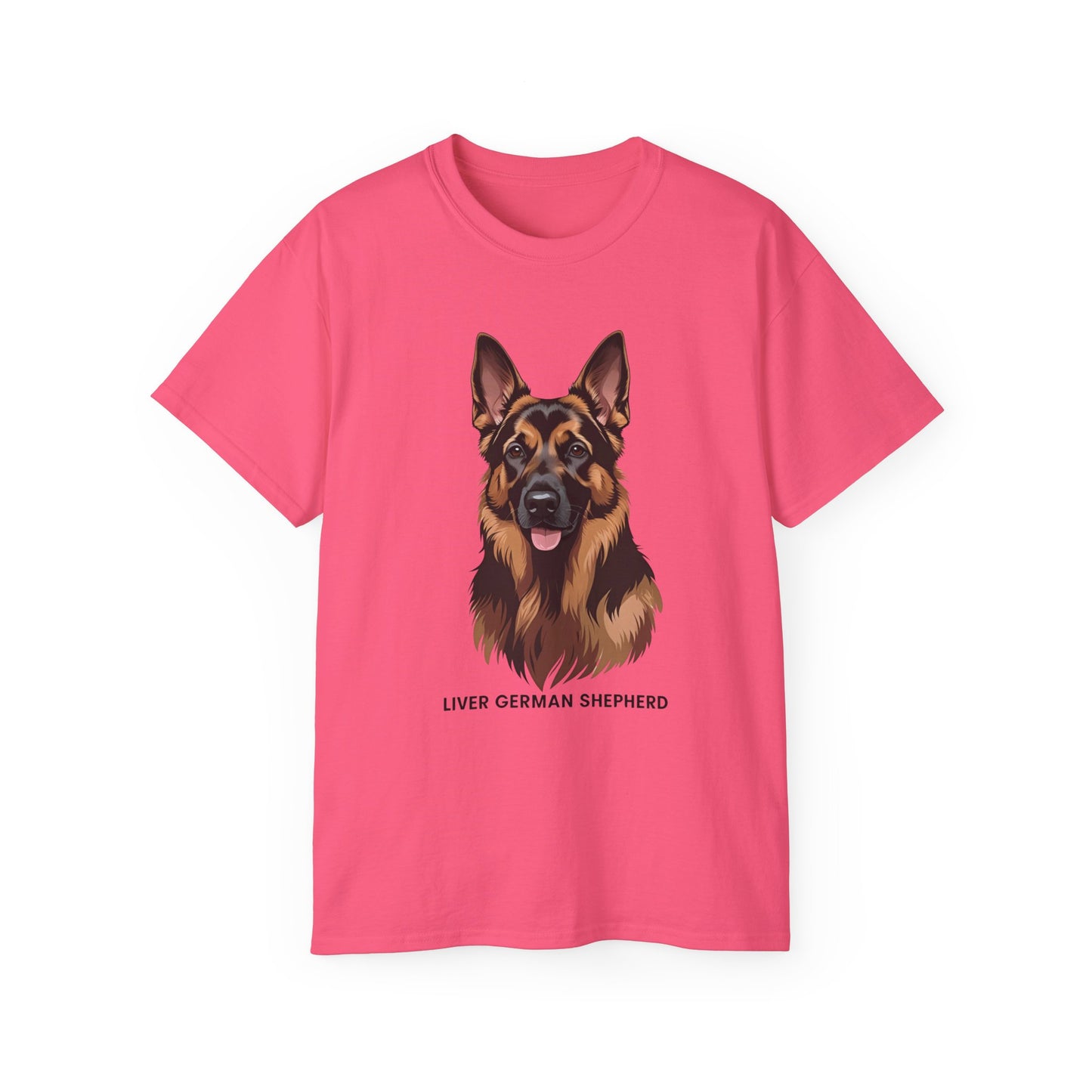Liver German Shepherd Tee, Dog Lover Shirt, Pet Owner Gift, Animal Print T-Shirt, Unisex Graphic Tee, Birthday Present for Dog Lovers