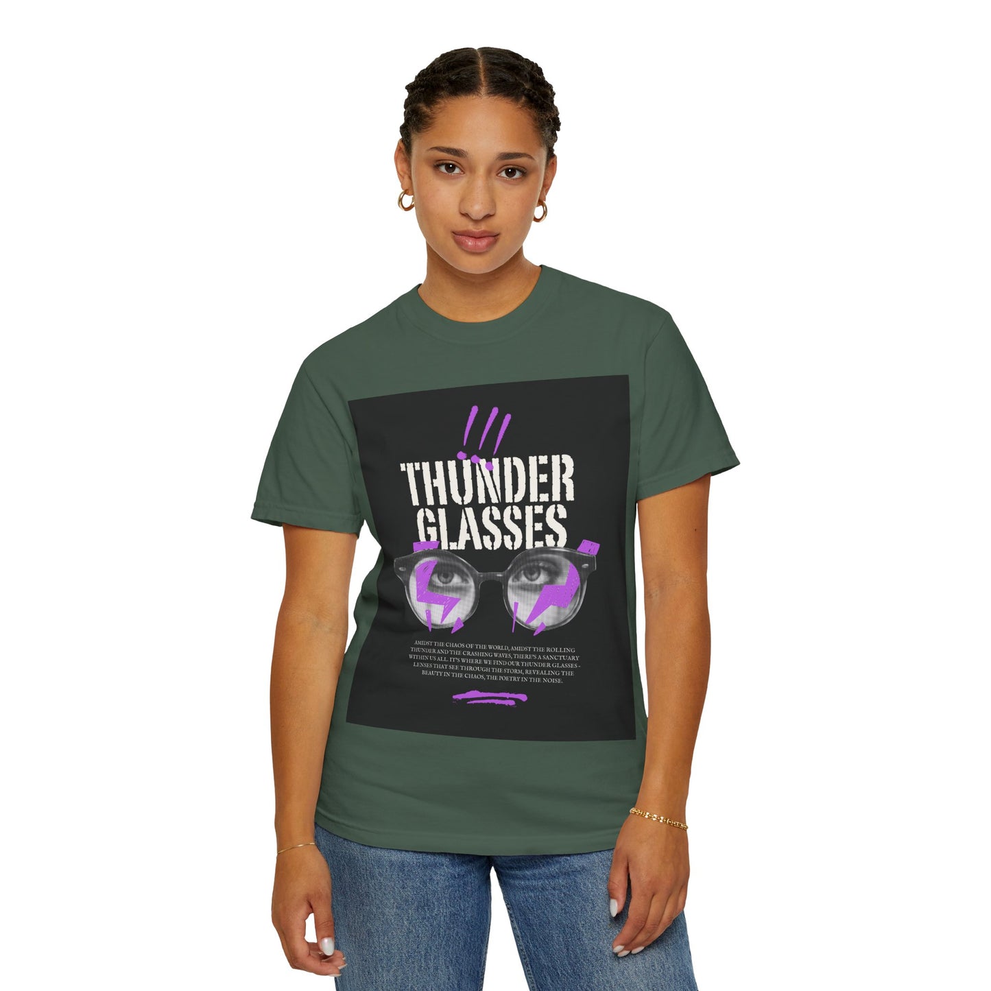 Thunder Glasses Unisex T-Shirt | Retro Graphic Tee for Music Lovers, Gift for Birthdays, Festivals, Unisex Style, Casual Wear