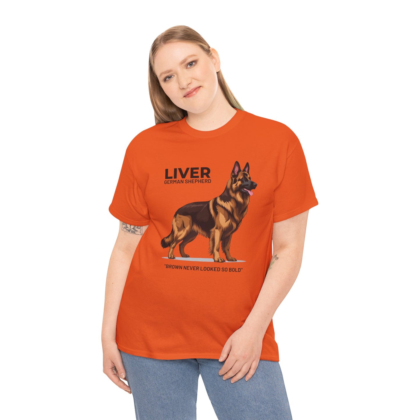Liver German Shepherd Lover Tee - Brown Never Looked So Bold | Dog Owner Gift, Pet Parent Shirt, Animal Lover Apparel