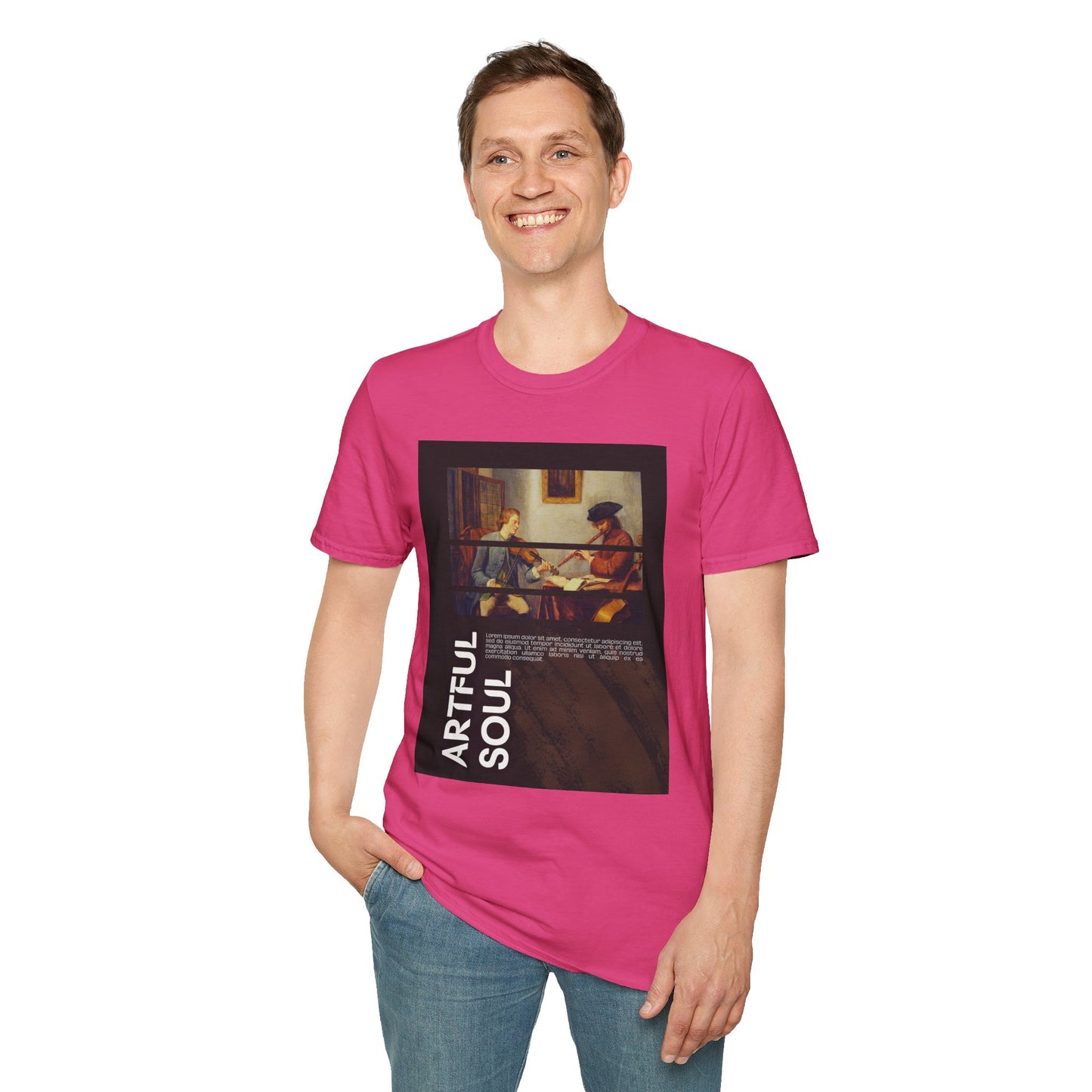 Artful Soul Unisex Softstyle T-Shirt, Artistic Tee, Gift for Art Lovers, Casual Wear, Creative Fashion, Art Enthusiast Shirt